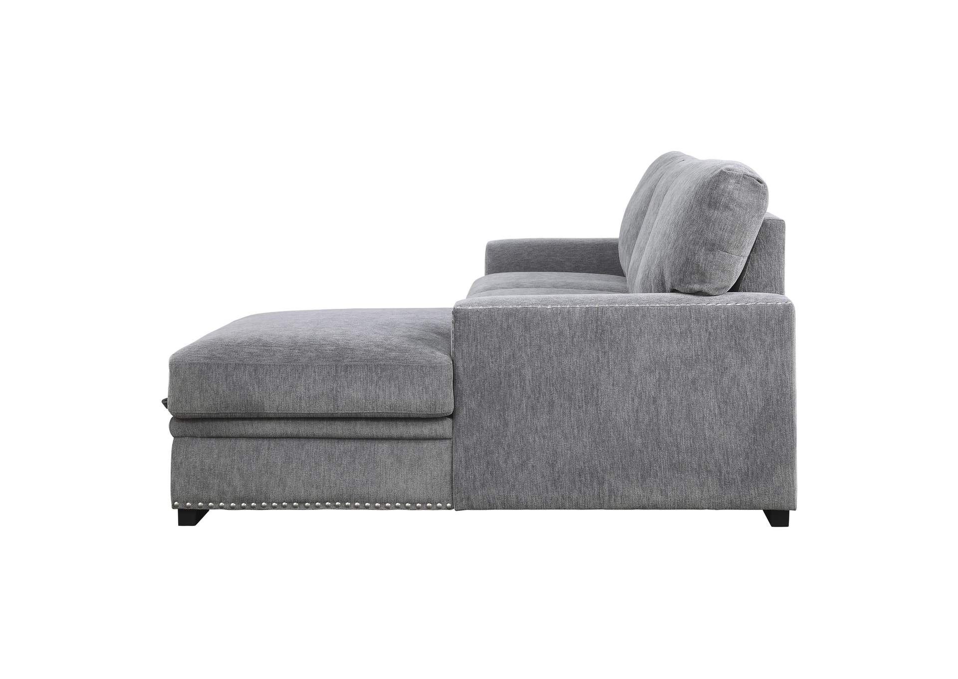 Morelia 2-Piece Sectional with Pull-out Bed and Right Chaise with Hidden Storage image 3