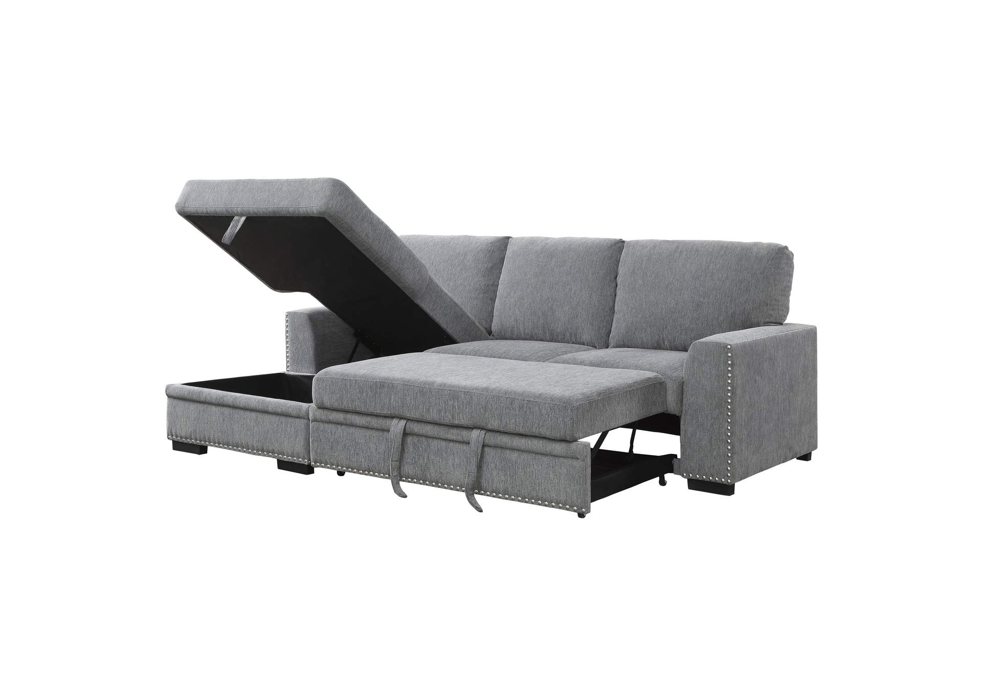 Morelia 2-Piece Sectional with Pull-out Bed and Left Chaise with Hidden Storage image 6