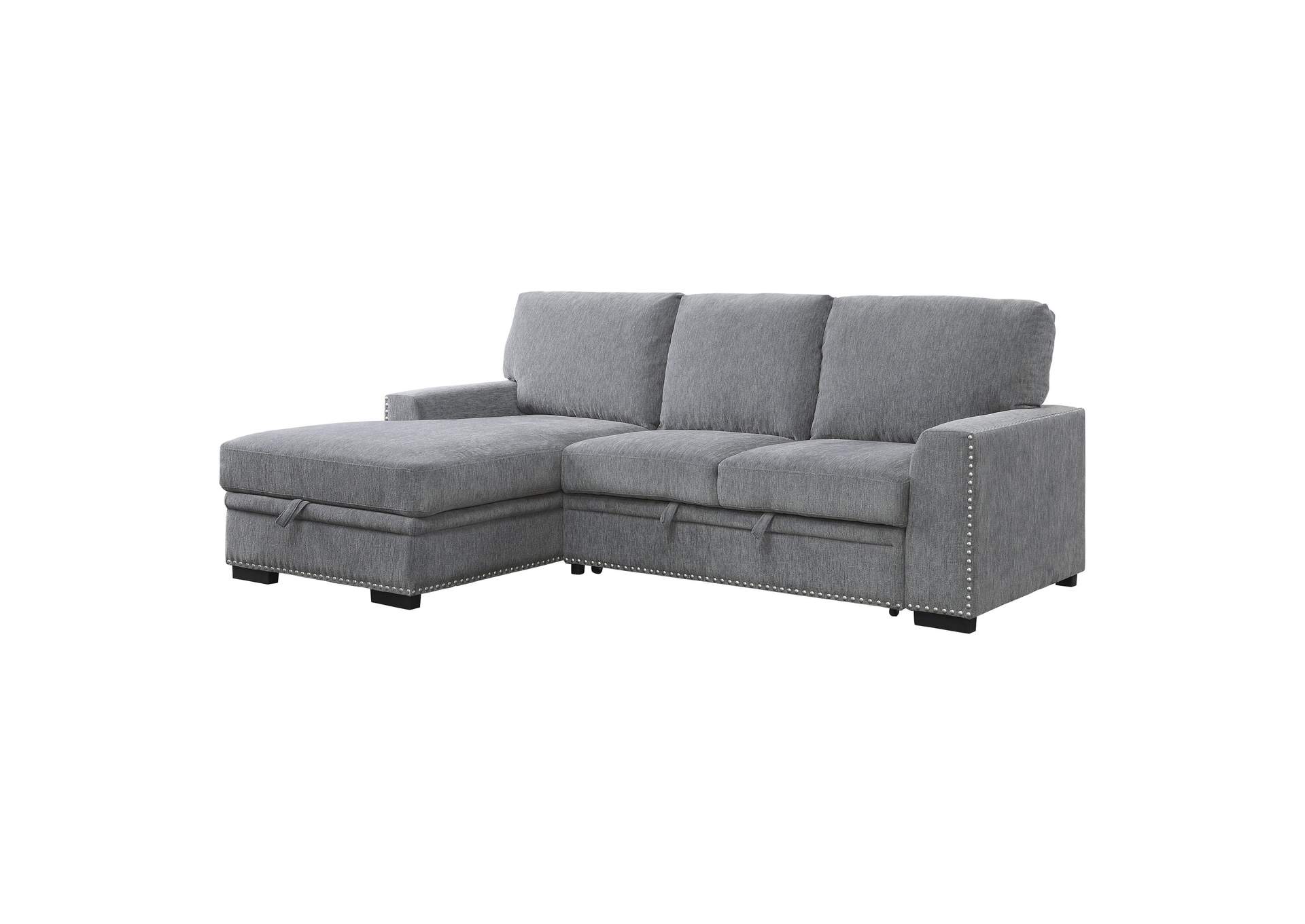 Morelia 2-Piece Sectional with Pull-out Bed and Left Chaise with Hidden Storage image 3