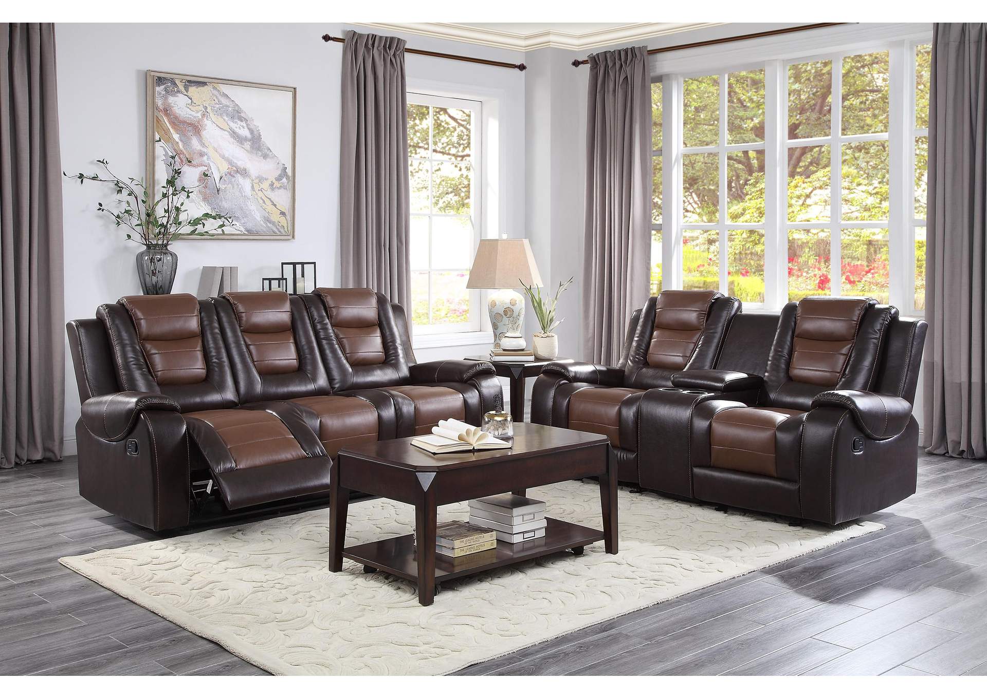 Briscoe Double Glider Reclining Love Seat with Center Console image 9
