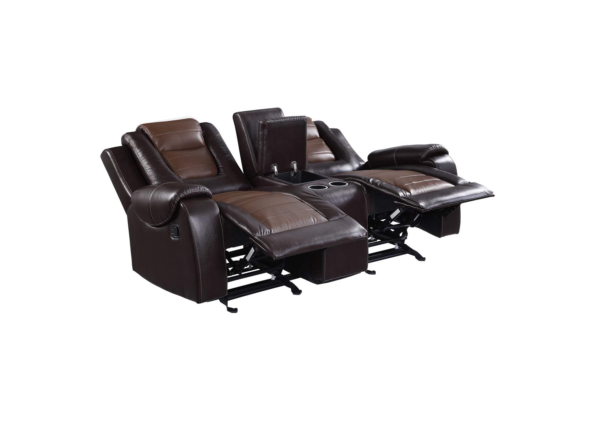 Briscoe Double Glider Reclining Love Seat with Center Console image 3
