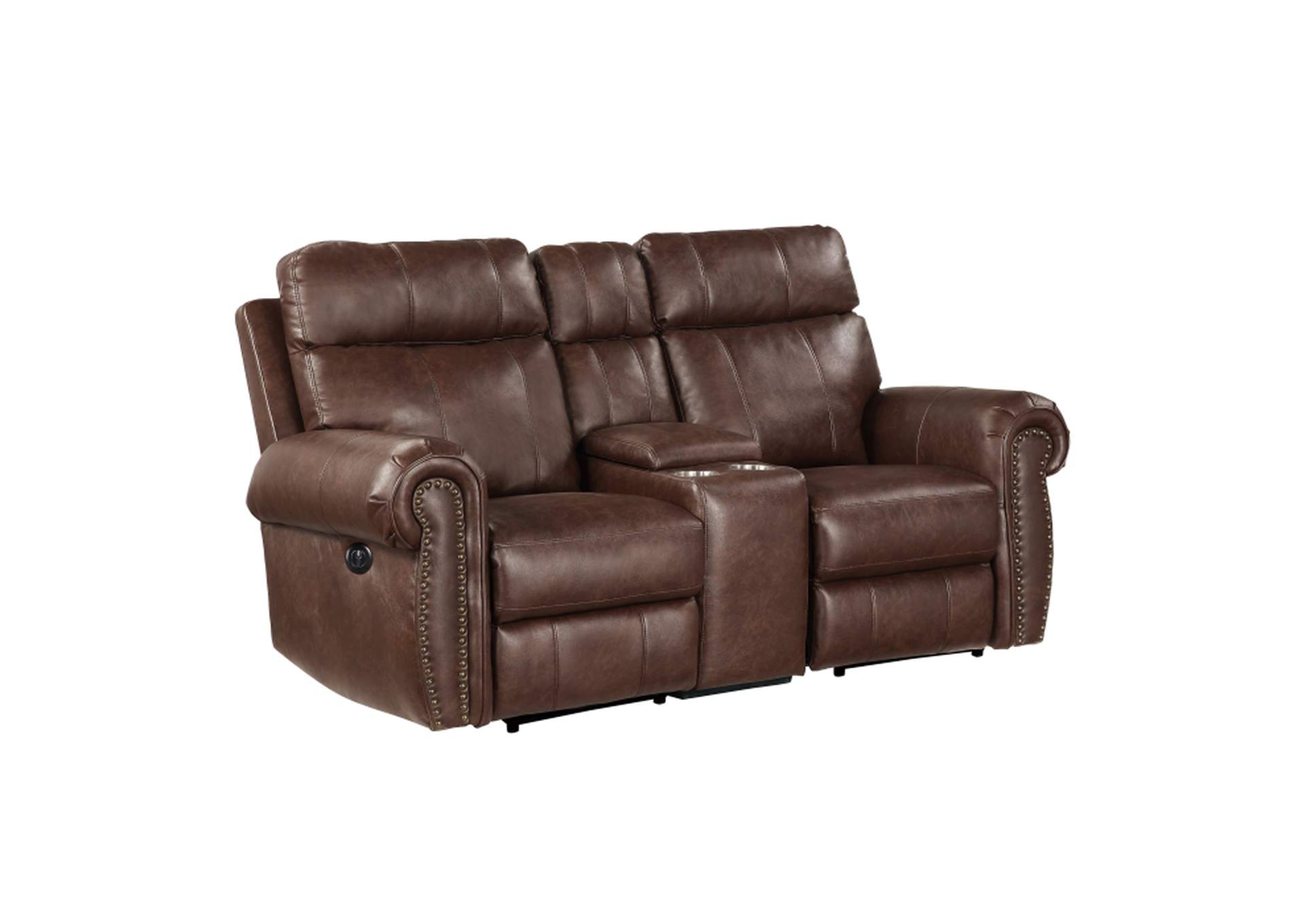 Granville Power Double Reclining Love Seat with Center Console image 1