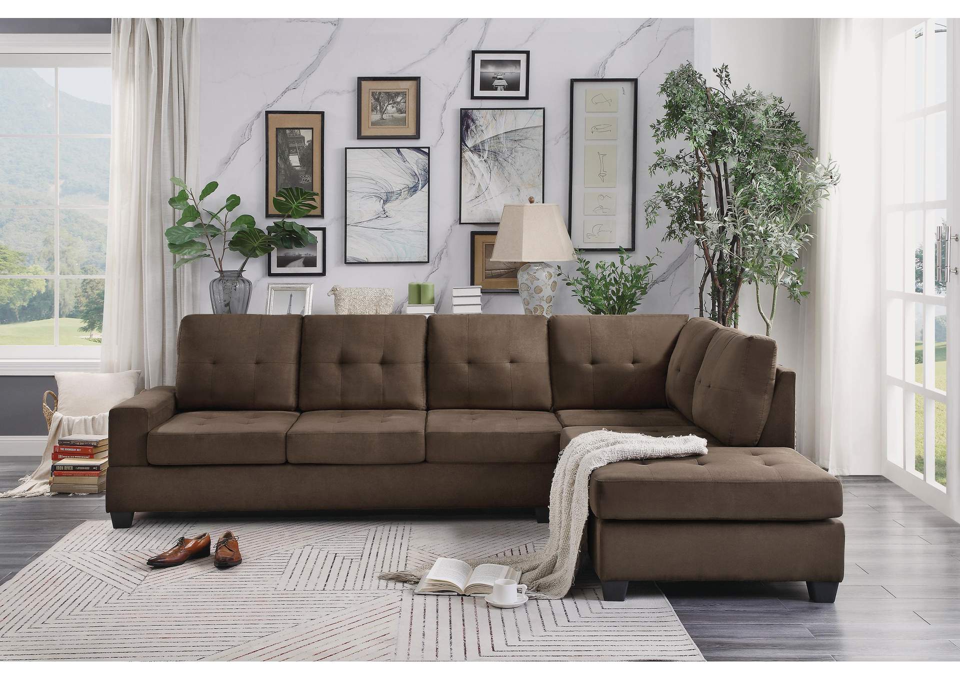Maston 2-Piece Reversible Sectional with Drop-Down Cup Holders image 8