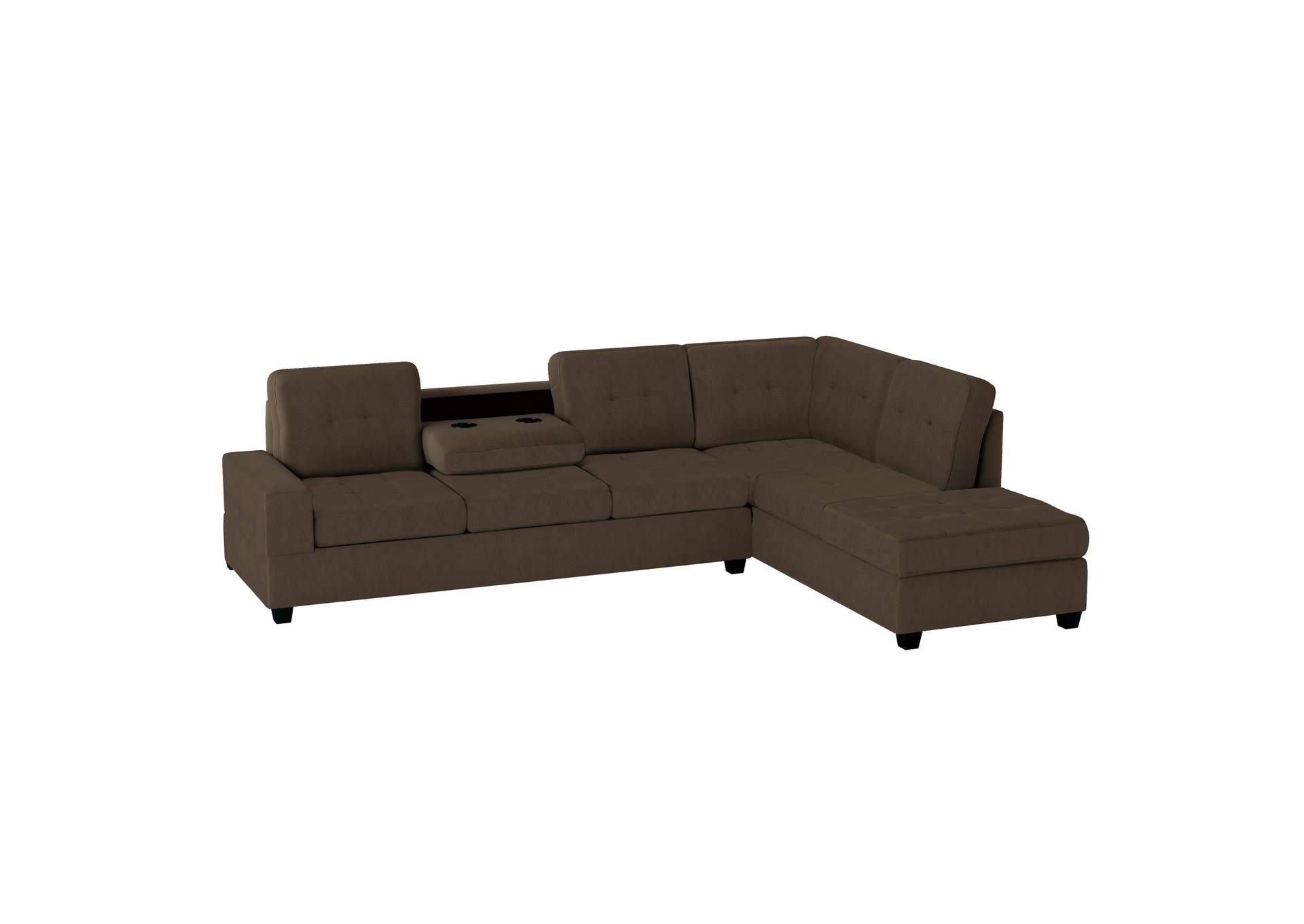 Maston 2-Piece Reversible Sectional with Drop-Down Cup Holders image 7