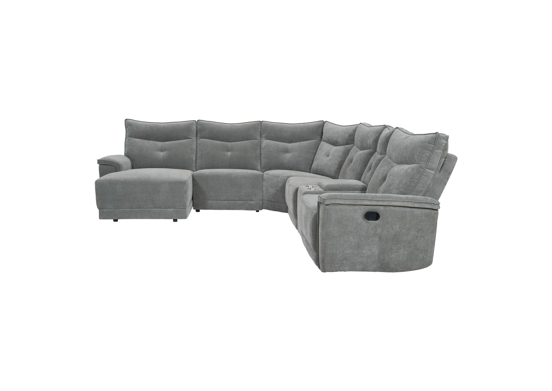 Tesoro 6-Piece Modular Reclining Sectional with Right Chaise image 1