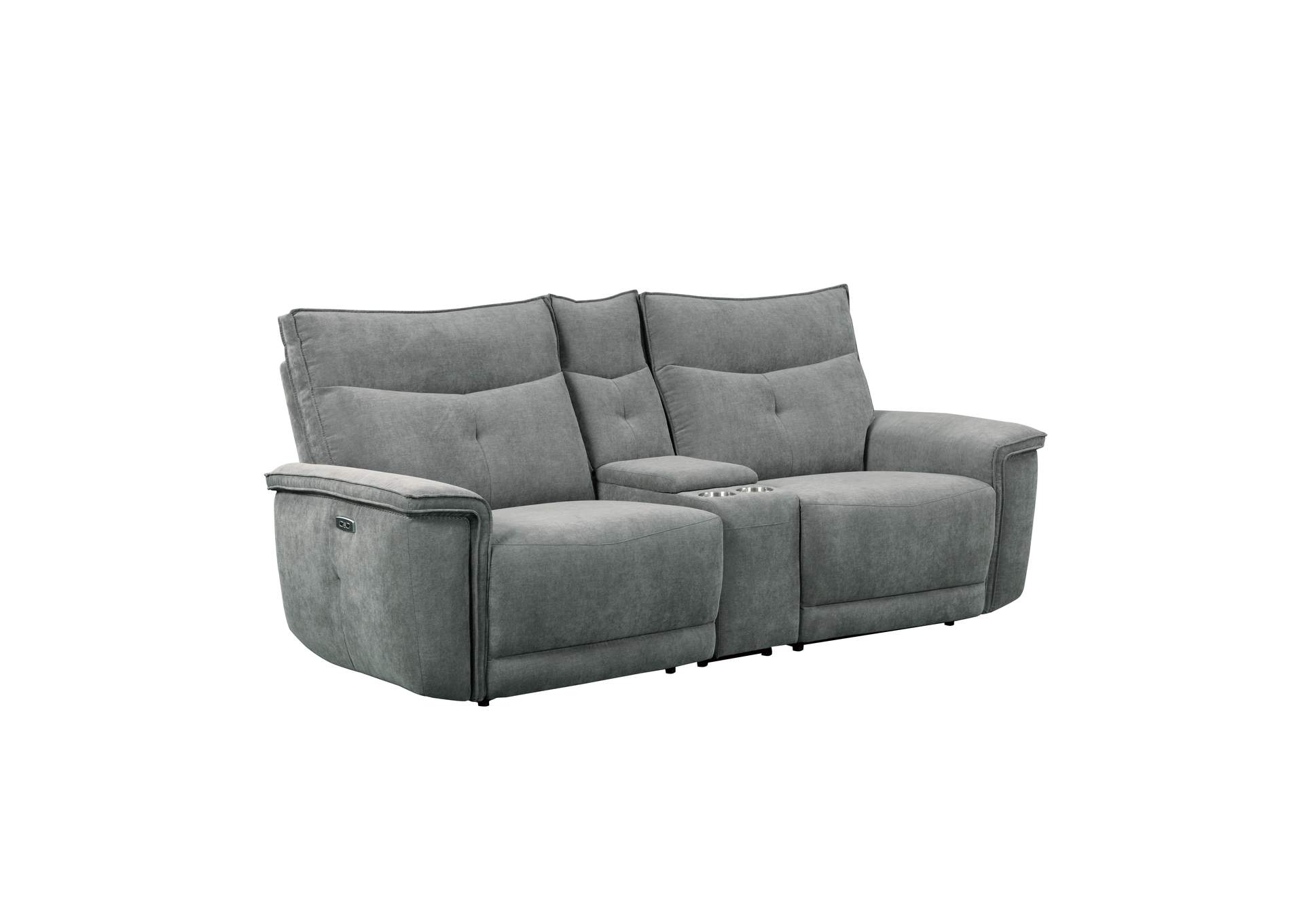 Tesoro Power Double Reclining Love Seat with Center Console, Power Headrests and USB Ports image 3