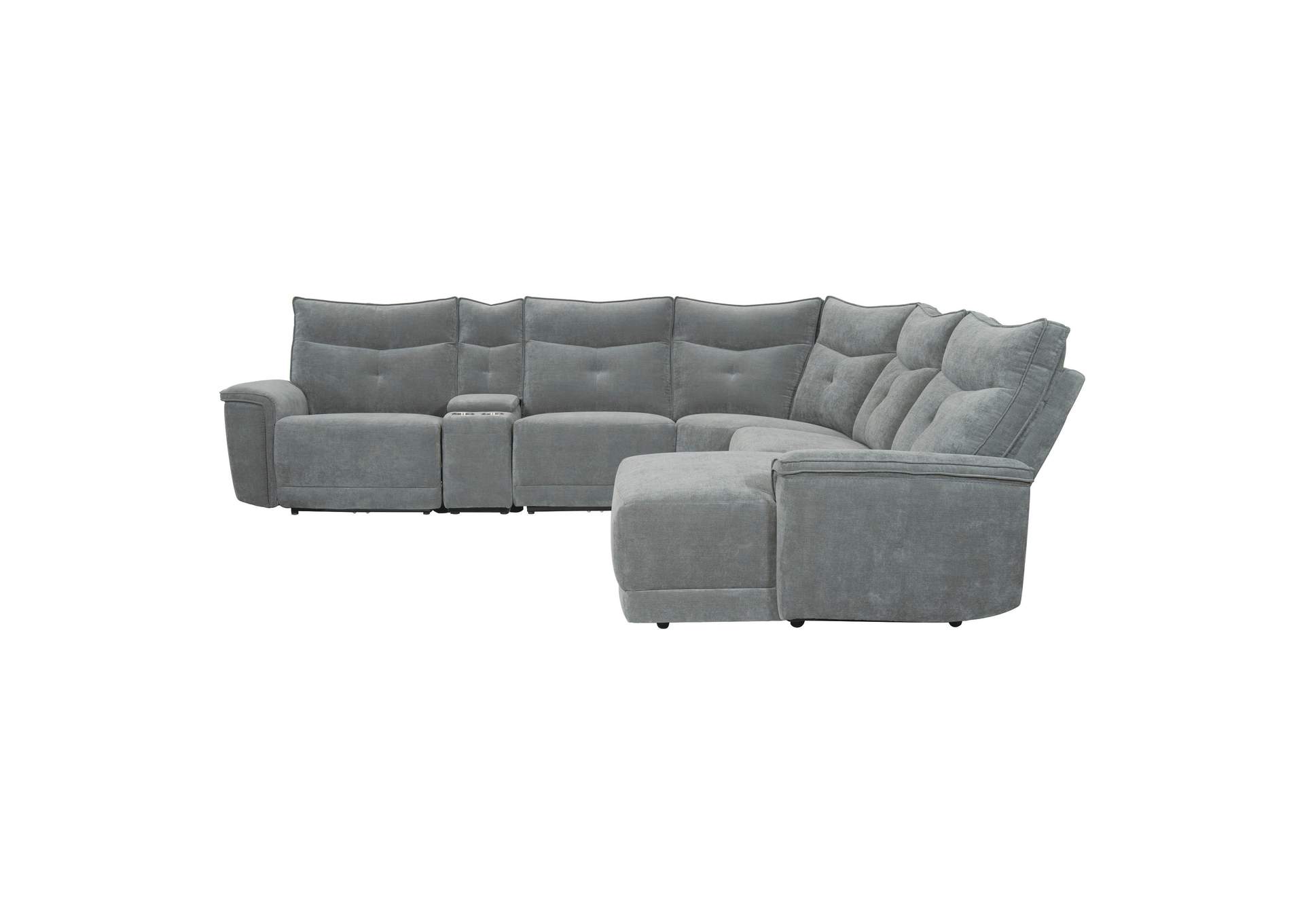 Tesoro 6-Piece Modular Reclining Sectional with Right Chaise image 7