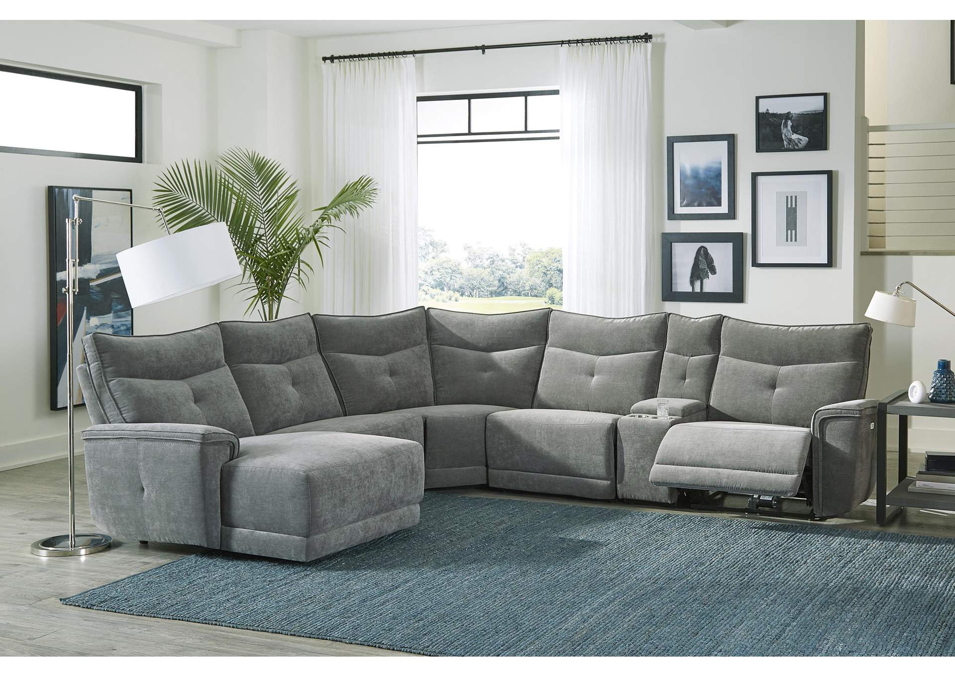 Tesoro 6-Piece Modular Reclining Sectional with Left Chaise image 8