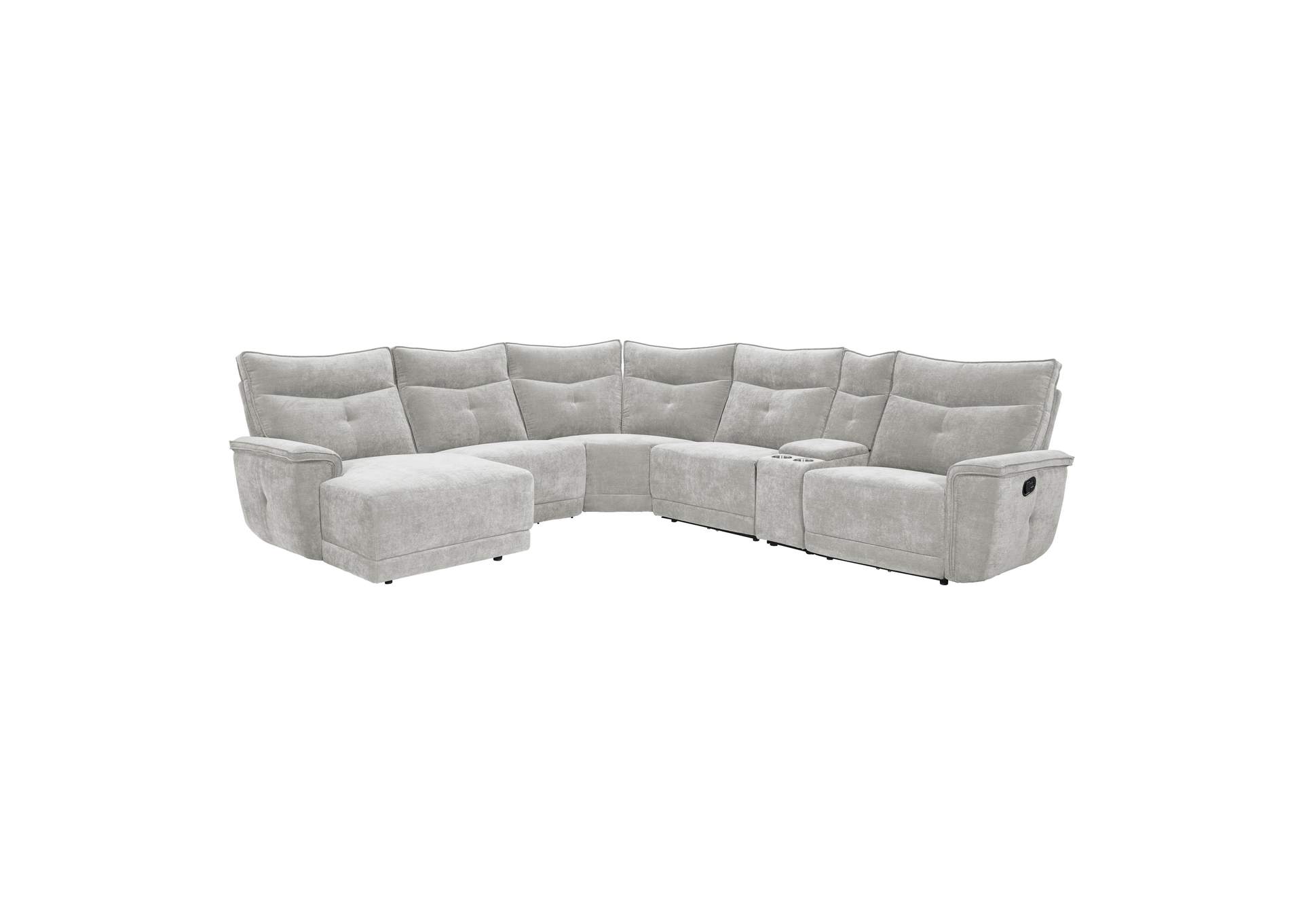 Tesoro 6-Piece Modular Reclining Sectional with Left Chaise image 1