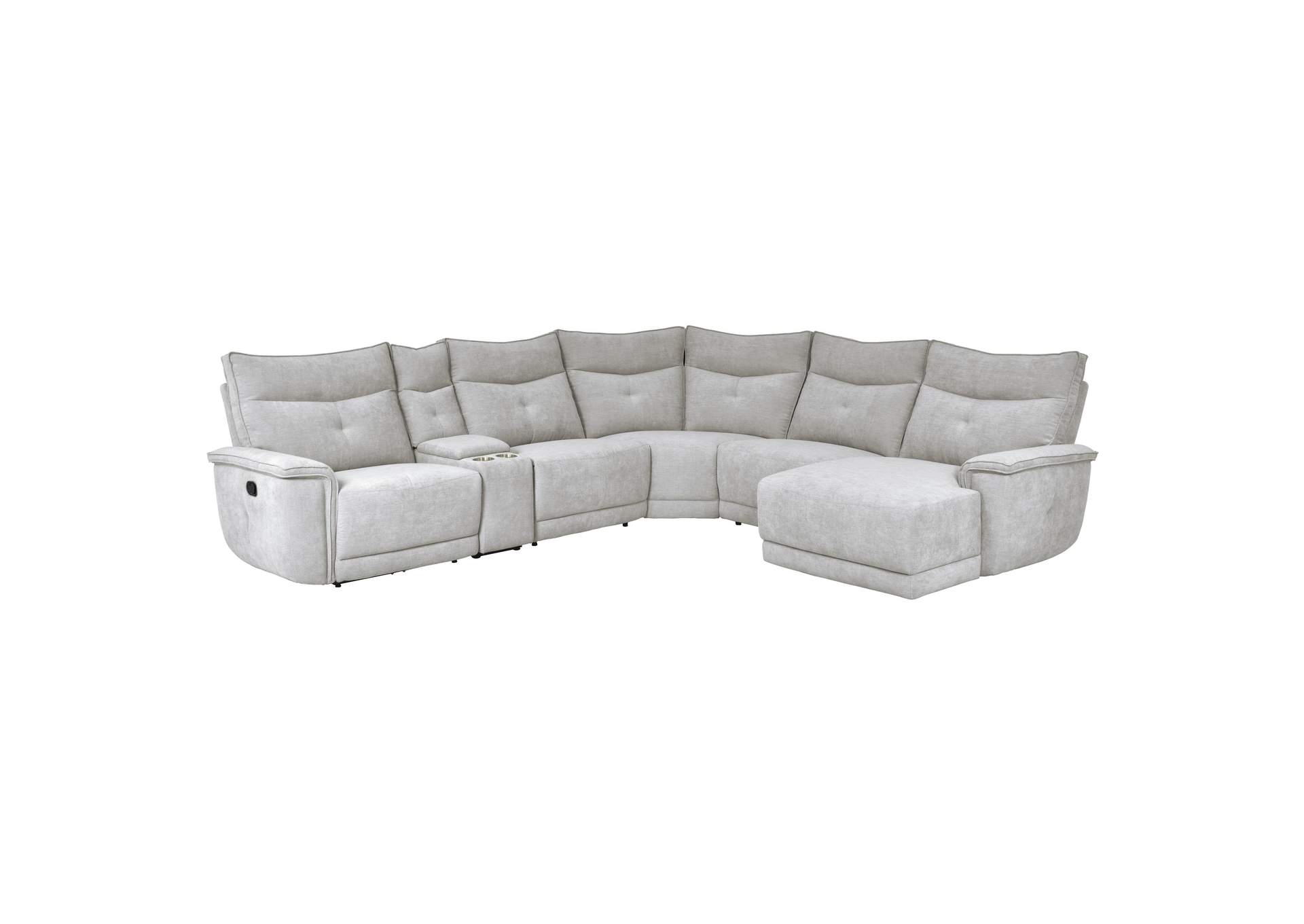 Tesoro 6-Piece Modular Reclining Sectional with Right Chaise image 1