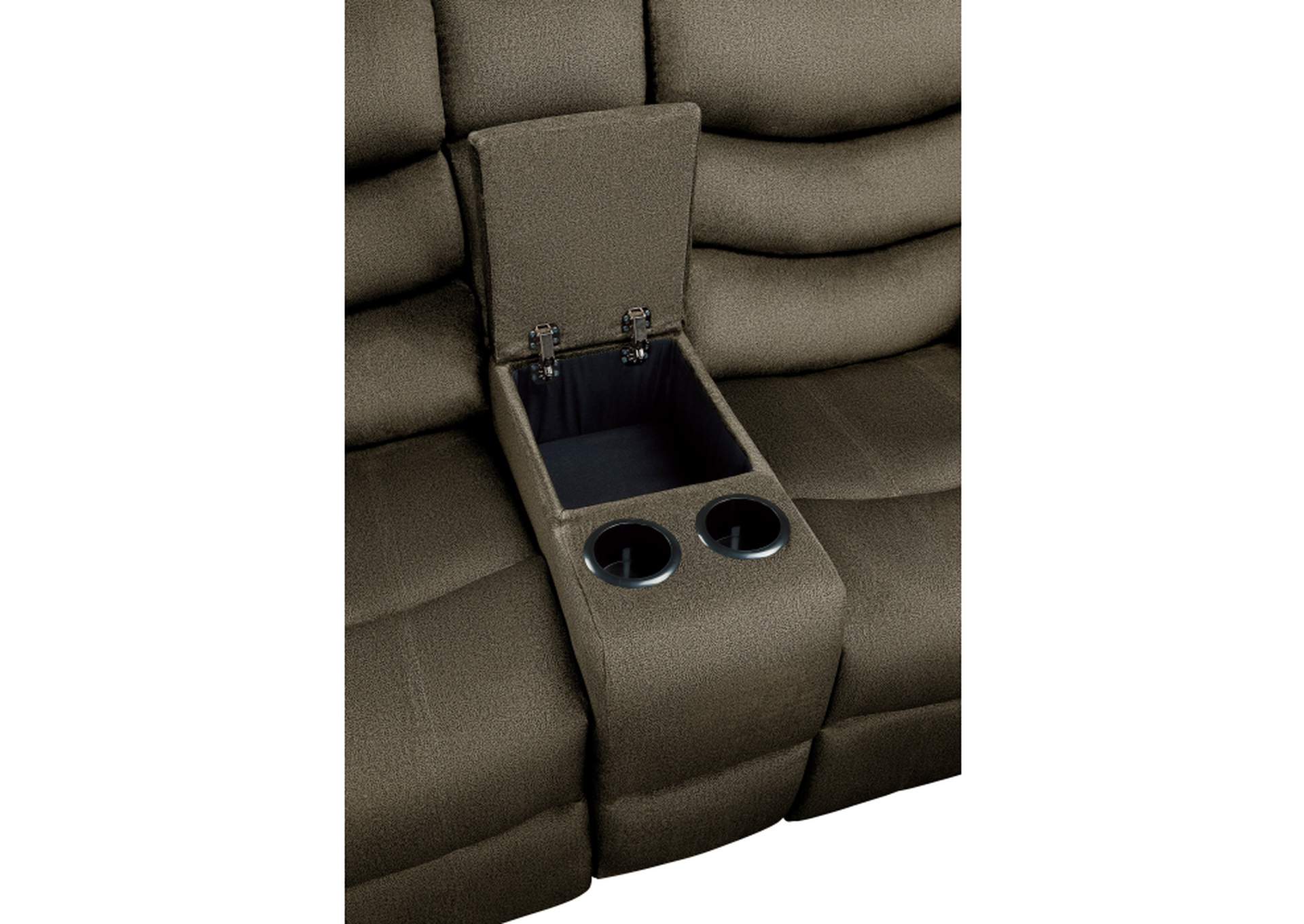 Discus Double Reclining Love Seat with Center Console image 5