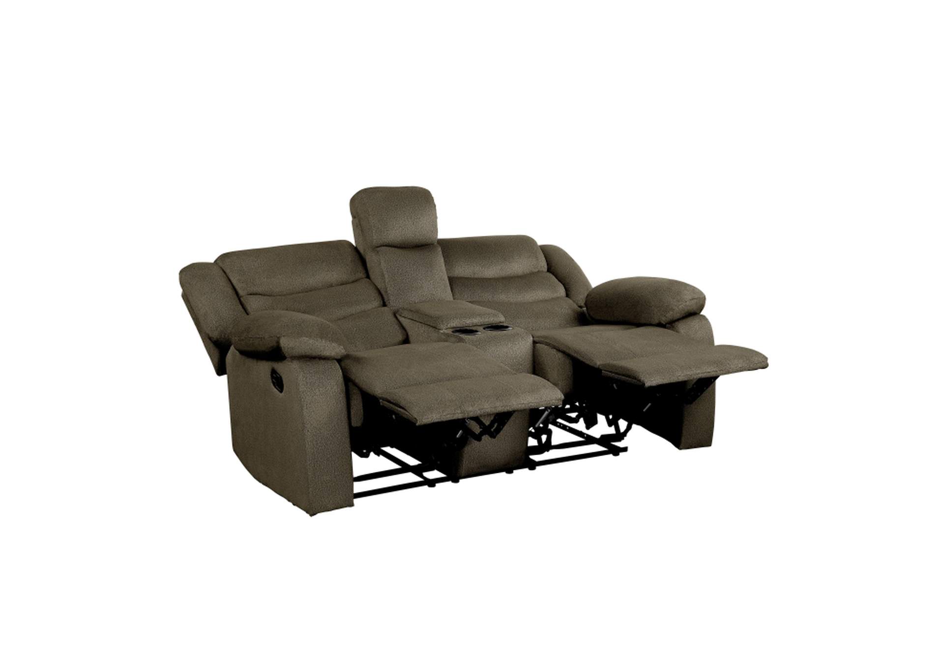 Discus Double Reclining Love Seat with Center Console image 4