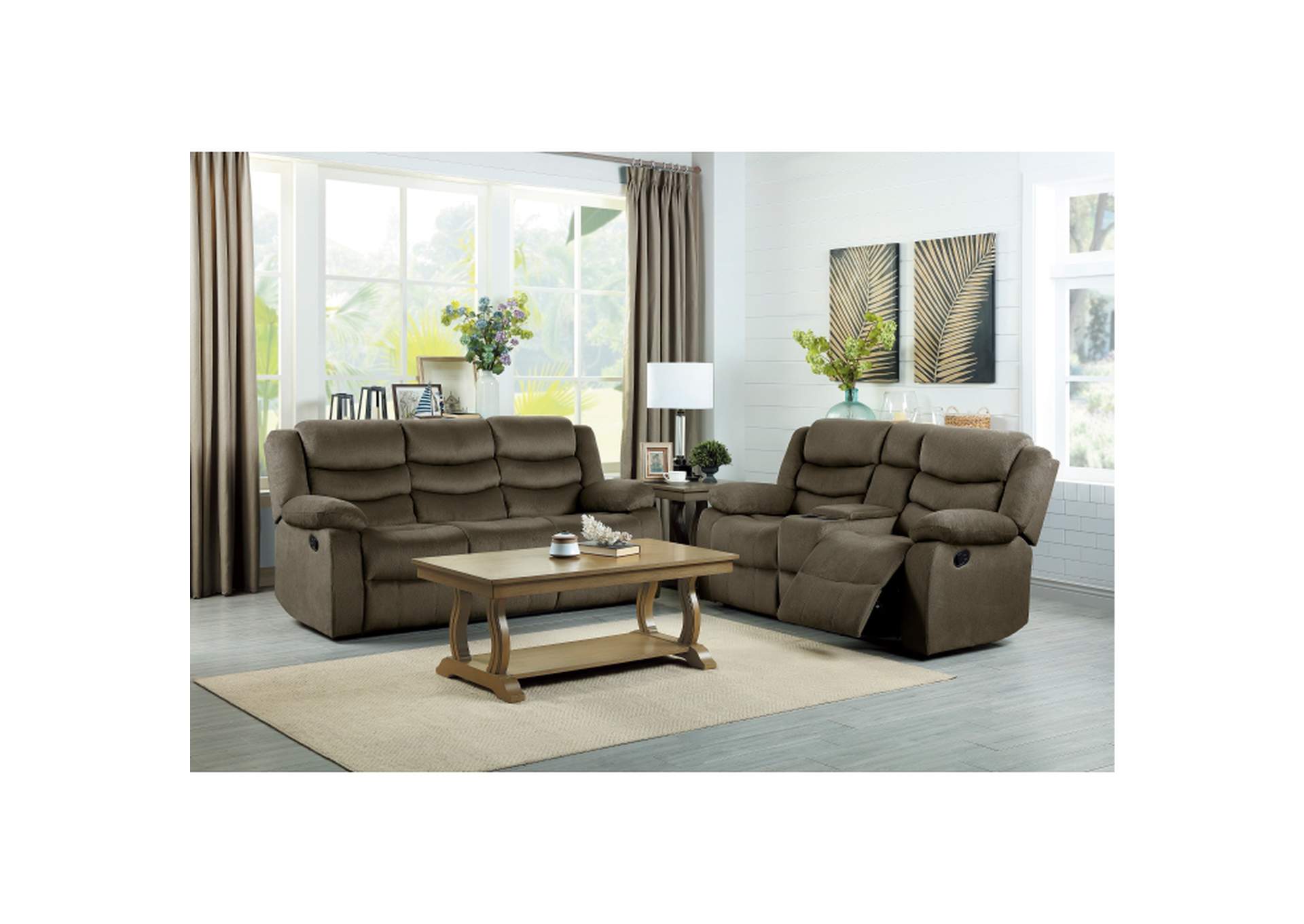 Discus Double Reclining Love Seat with Center Console image 6