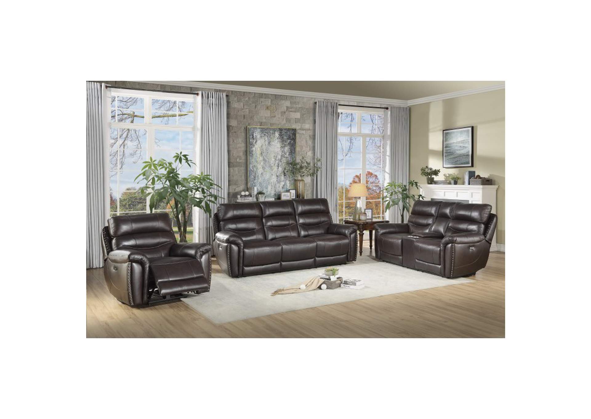Lance Power Double Reclining Sofa with Power Headrests and USB Ports image 4