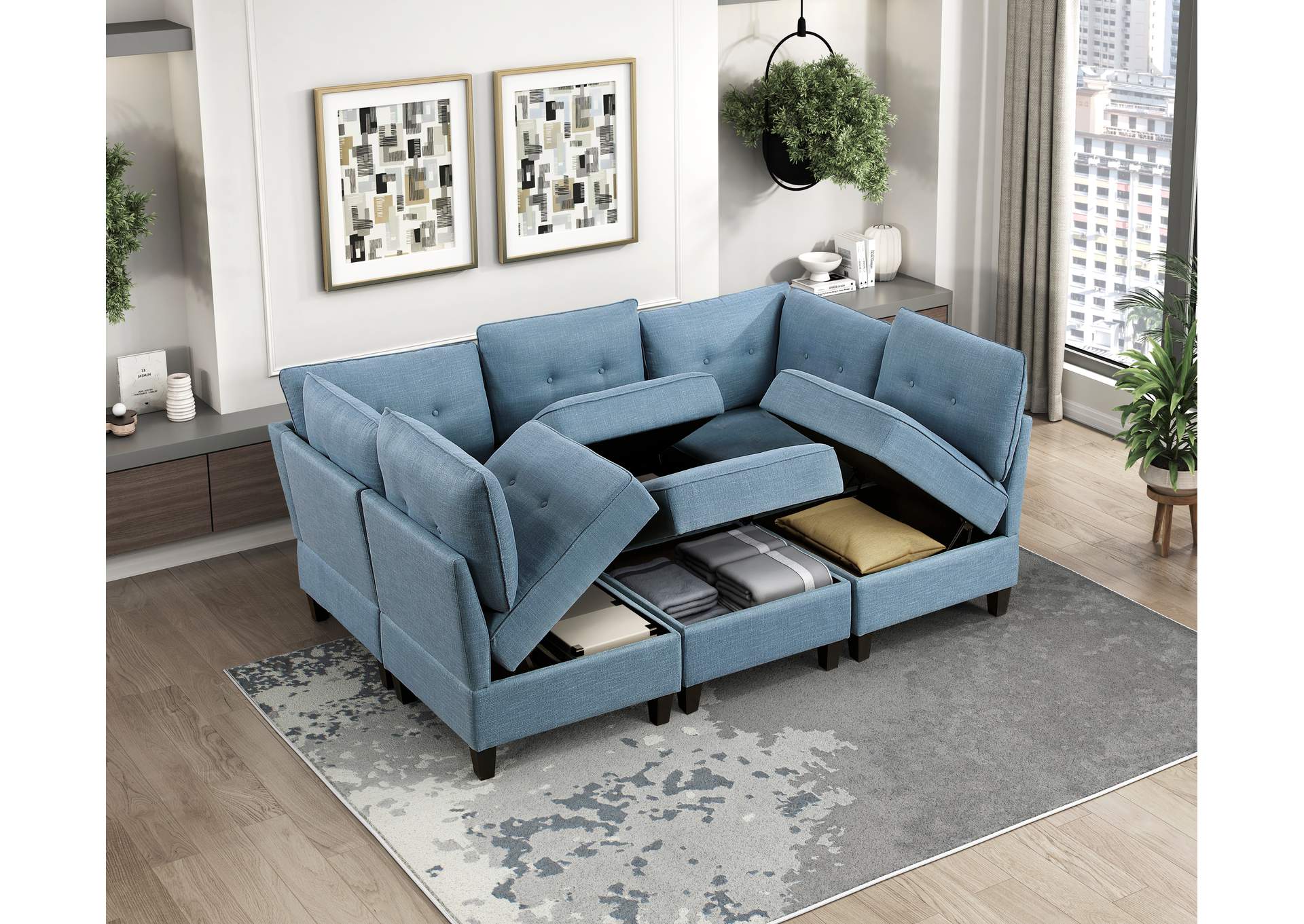 Chair with One Arm and Storage image 3