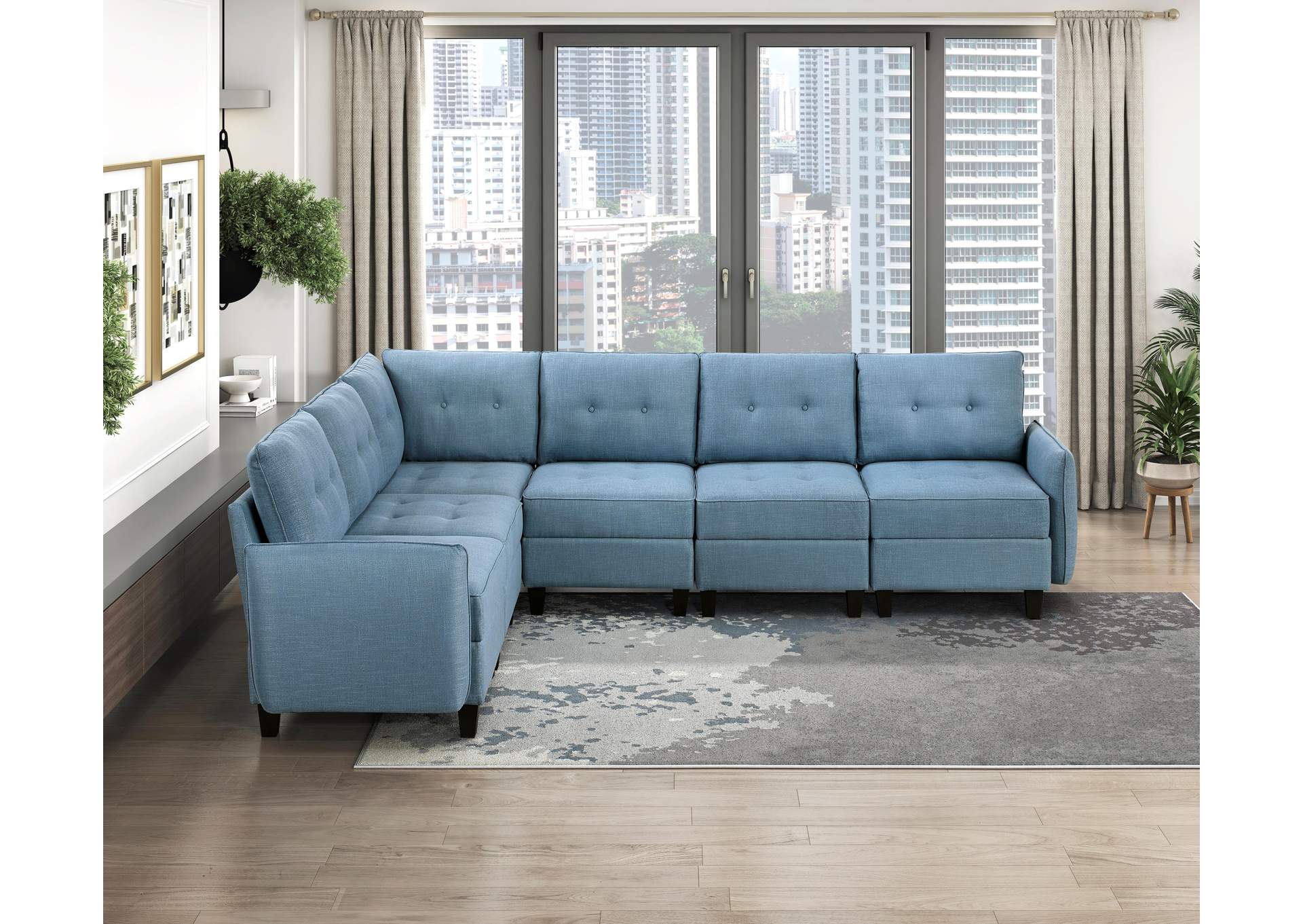 Garren 6-Piece Sectional with Storage image 8
