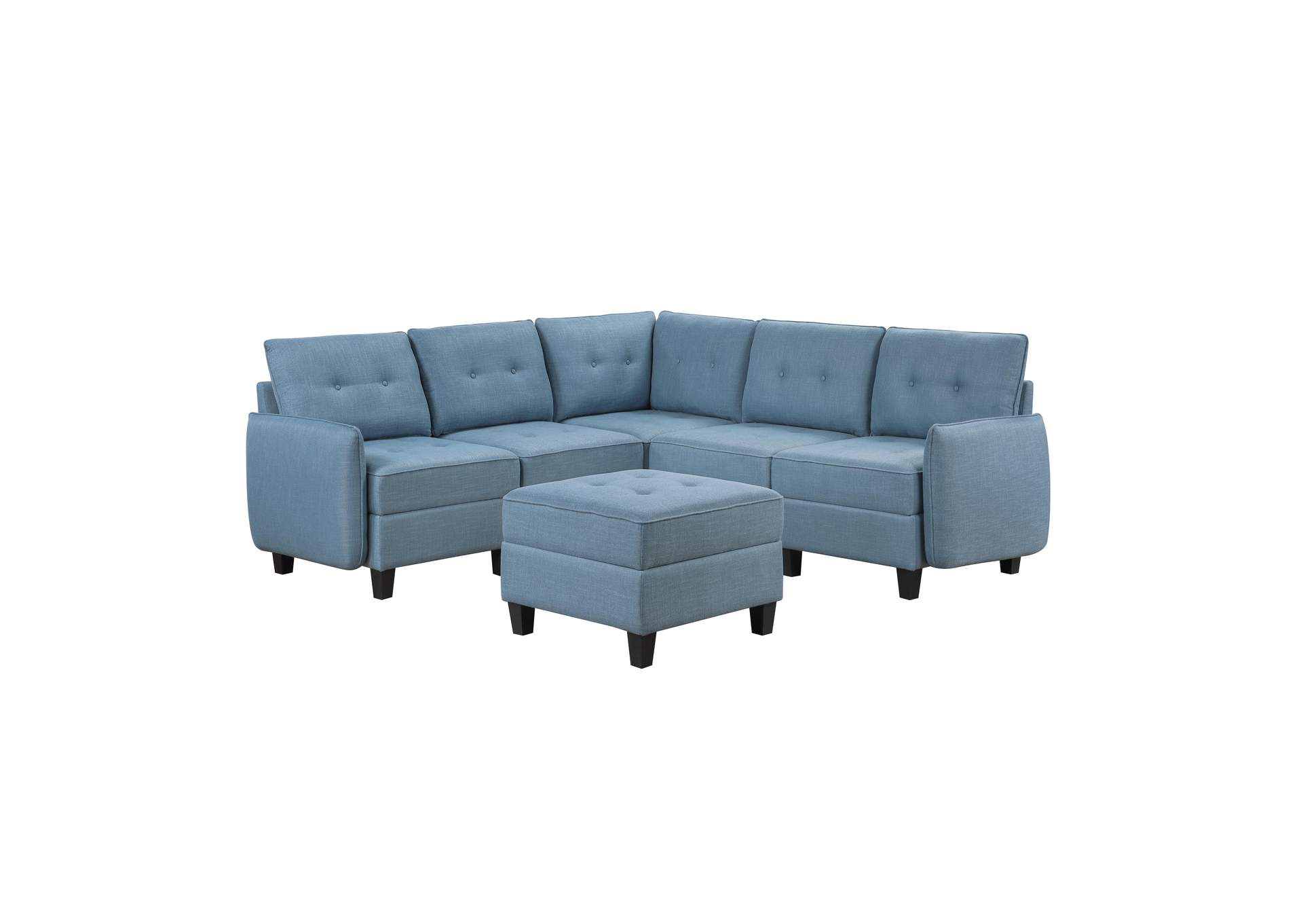Garren 6-Piece Sectional with Storage and Ottoman image 1