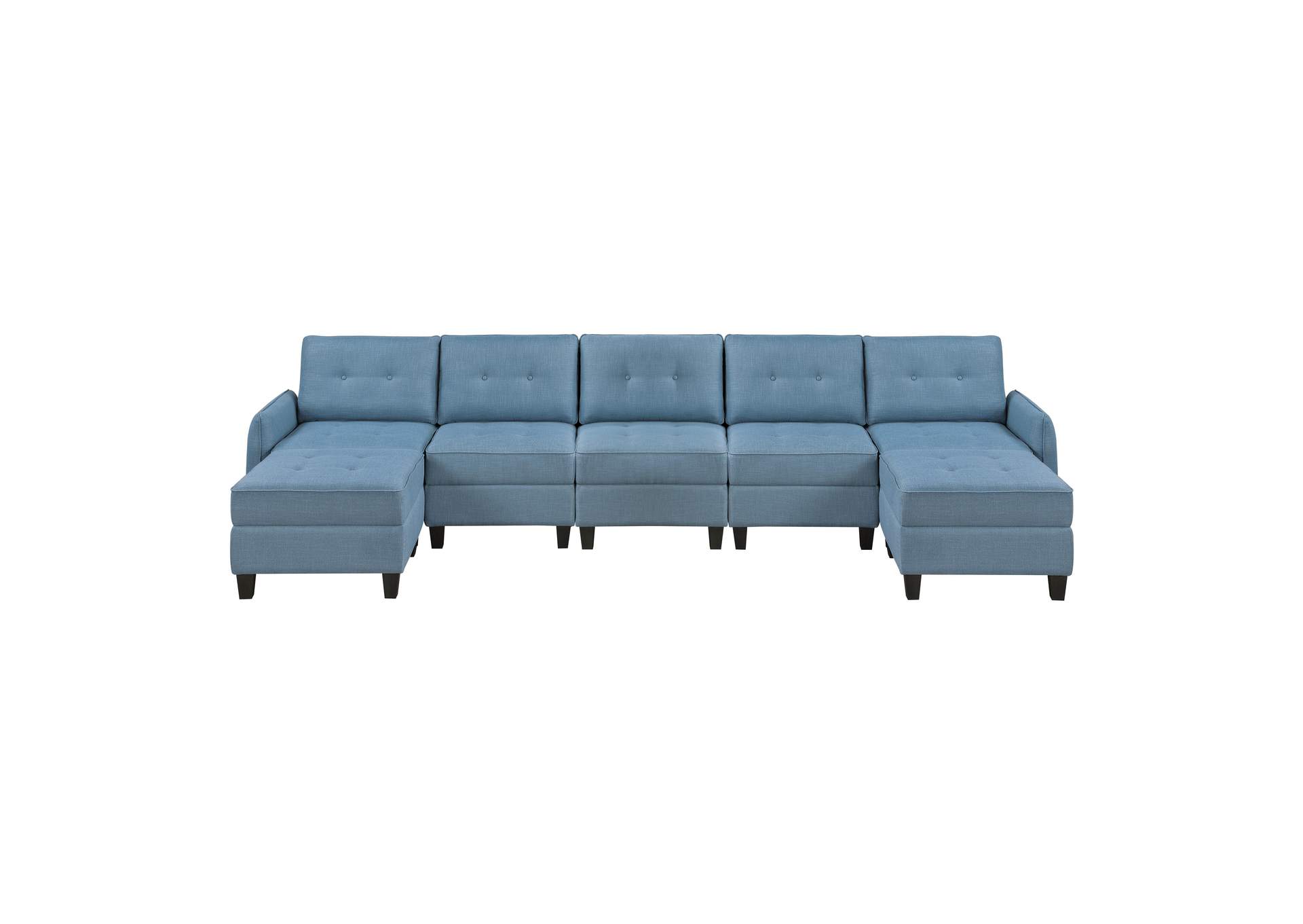 Garren 7-Piece Sectional with Storage and Two Ottomans image 1