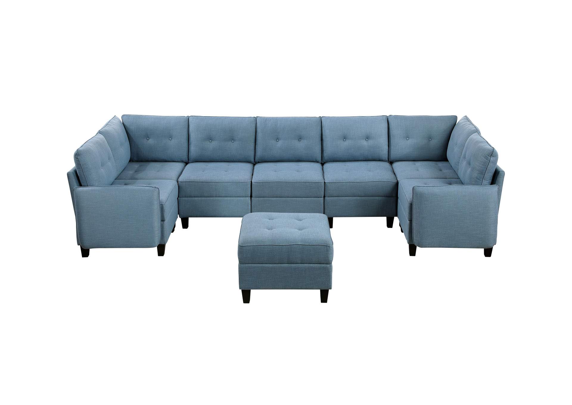 Garren 8-Piece Sectional with Storage and Ottoman image 1
