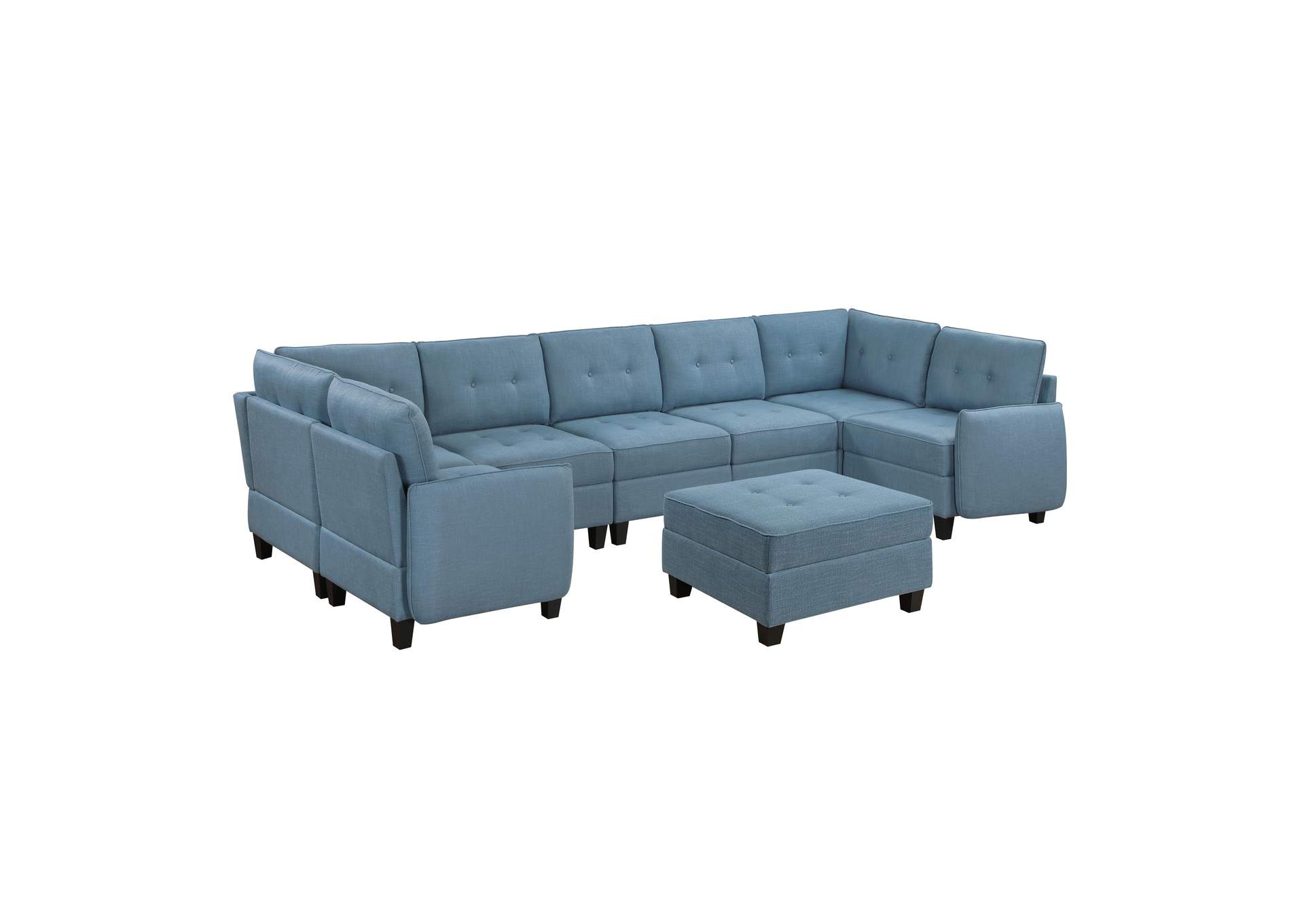 Garren 8-Piece Sectional with Storage and Ottoman image 11