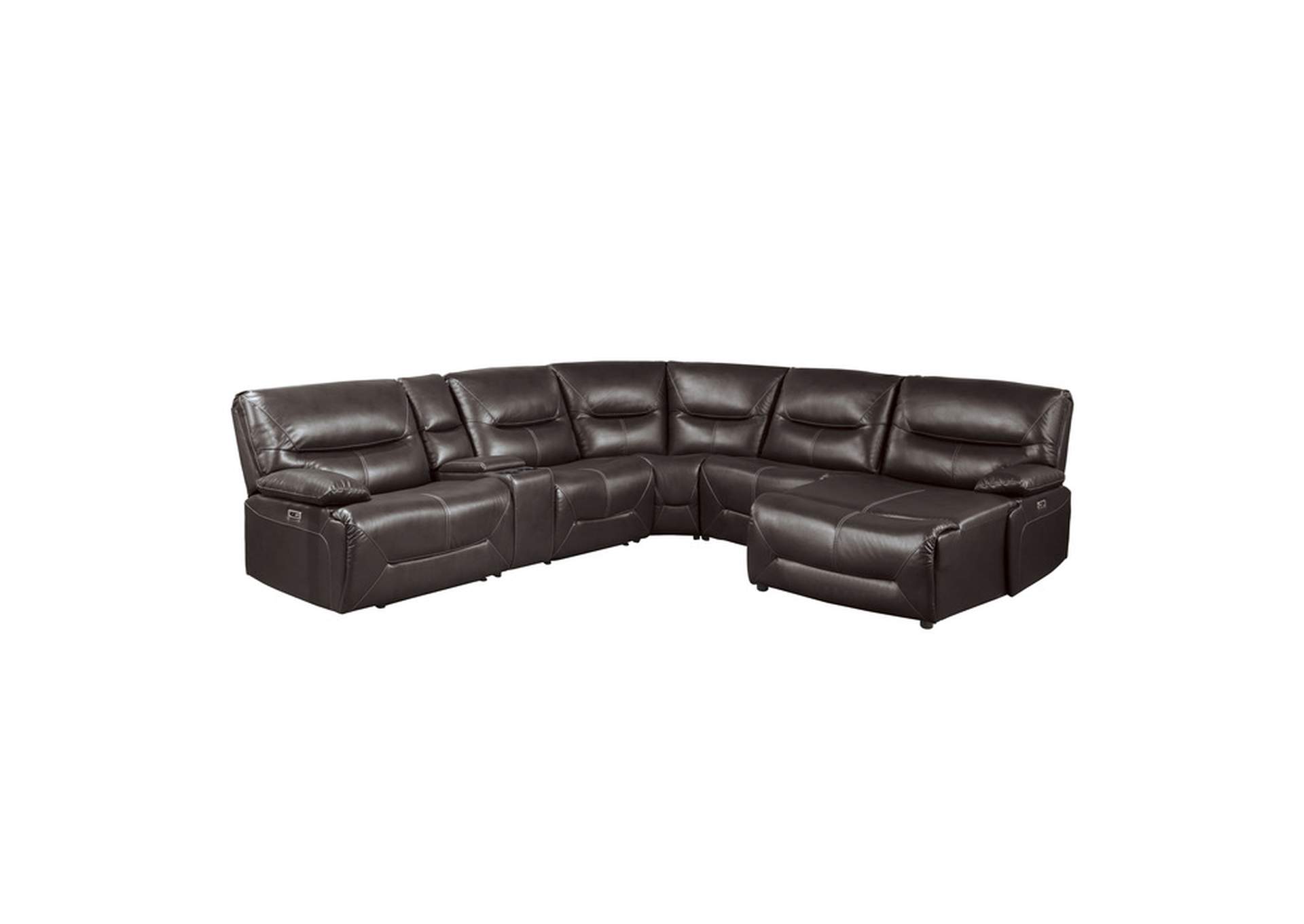 Dyersburg 6-Piece Power Reclining Sectional with Right Chaise image 1
