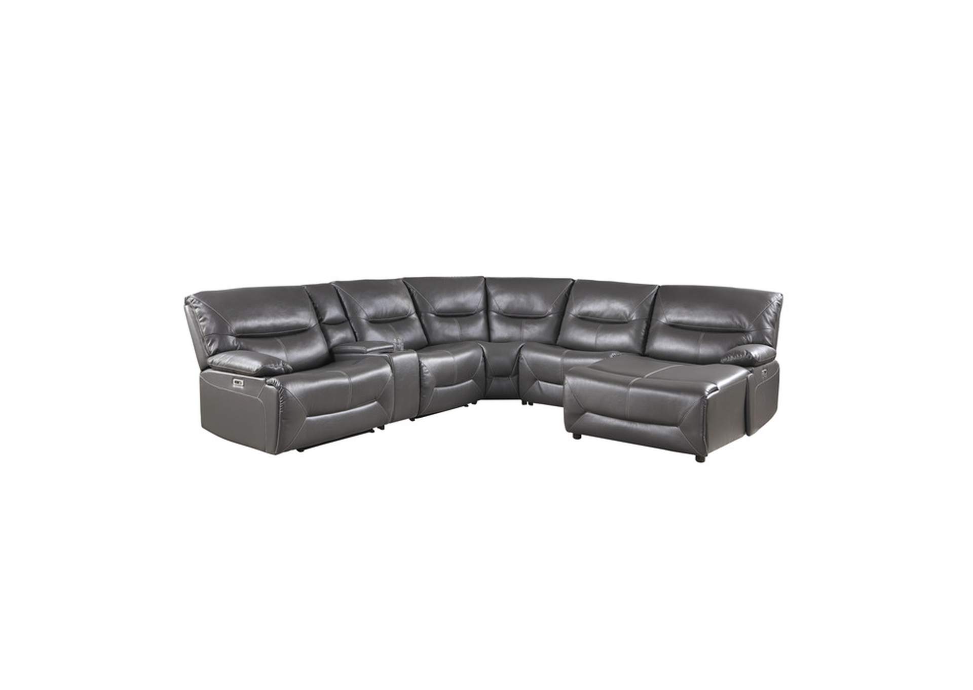 Dyersburg 6-Piece Power Reclining Sectional with Right Chaise image 1