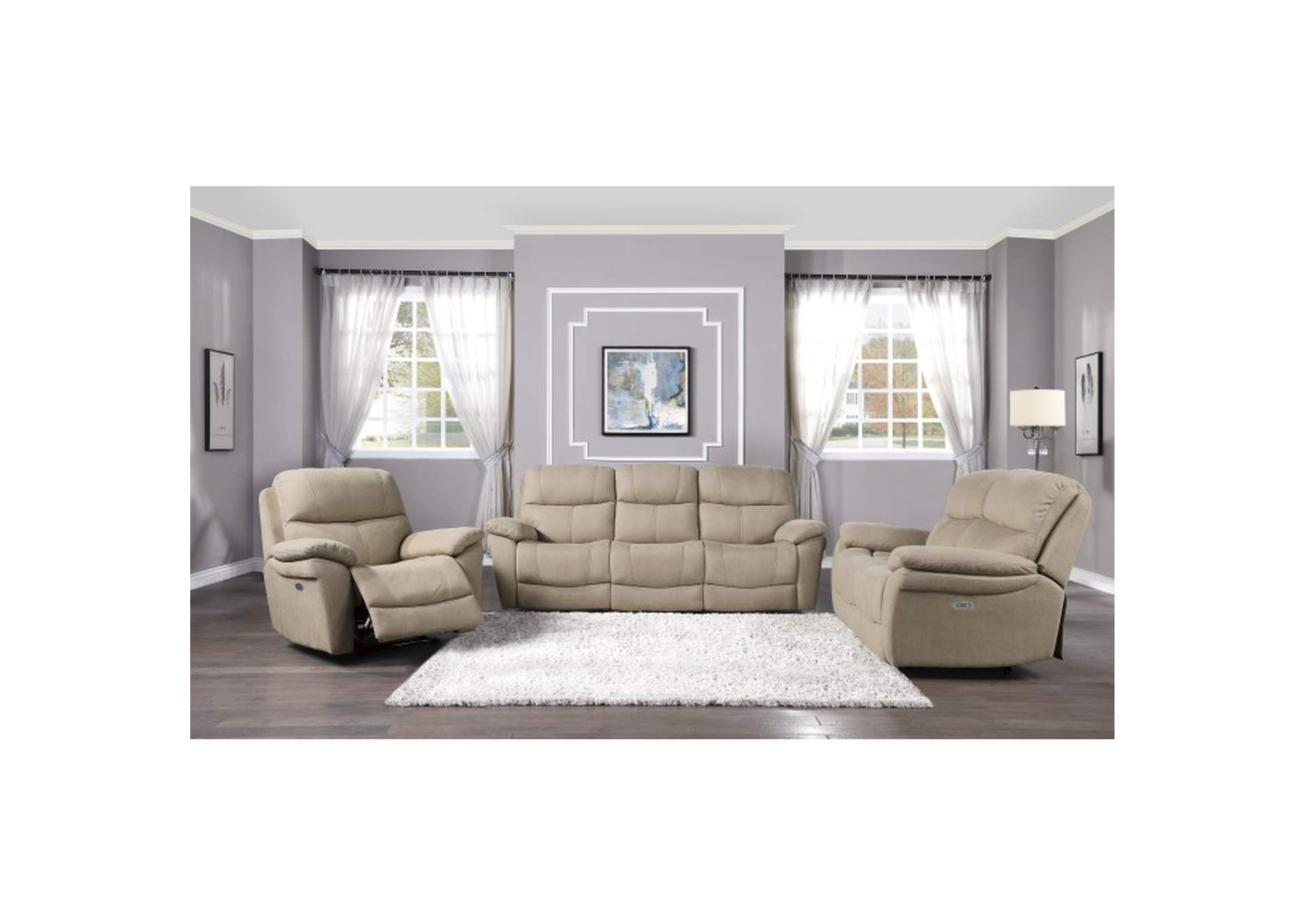 Longvale Power Double Reclining Sofa with Power Headrests image 4