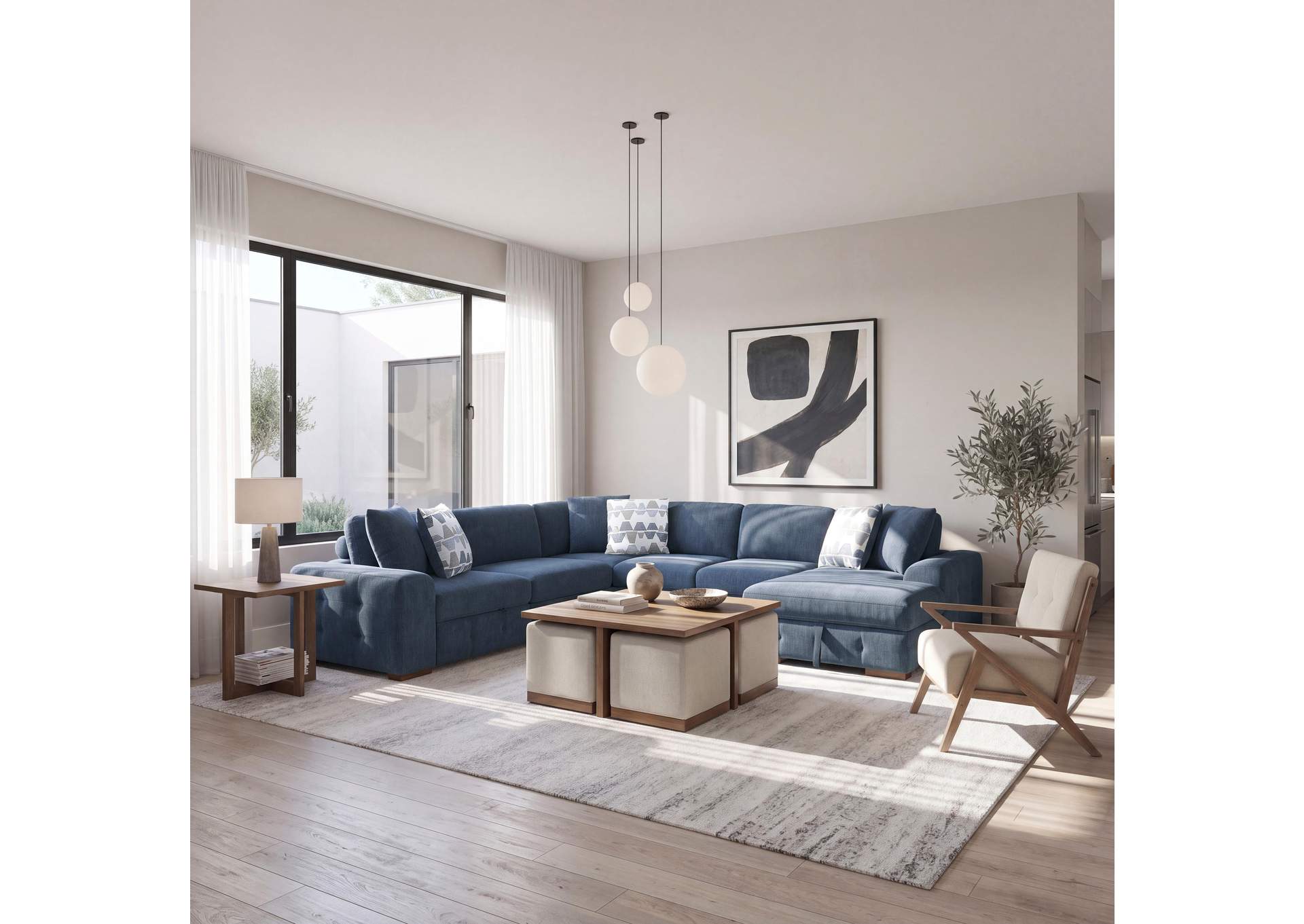 Raife 4-Piece Sectional with Right Chaise image 5