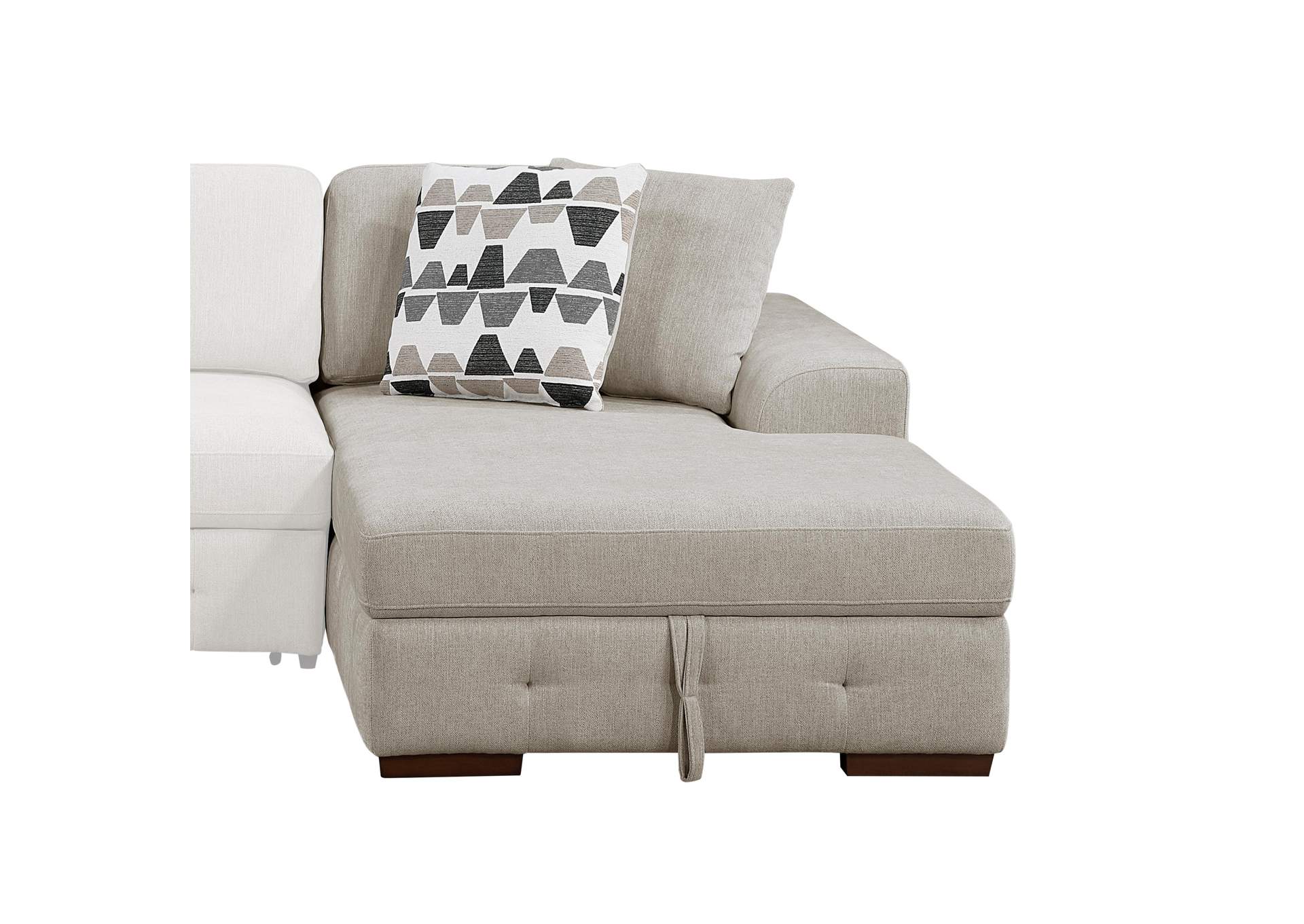 Raife 5-Piece Sectional with Right Chaise and Storage Ottoman image 11