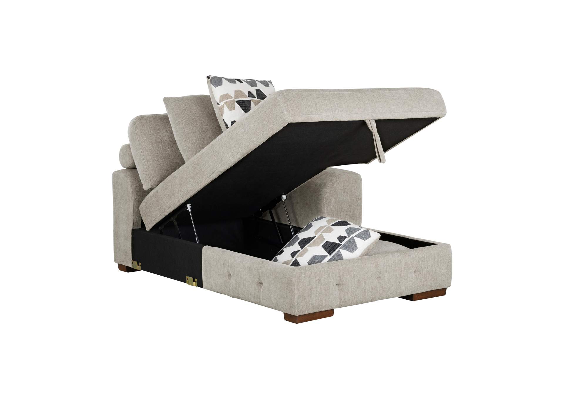 Raife 5-Piece Sectional with Right Chaise and Storage Ottoman image 7