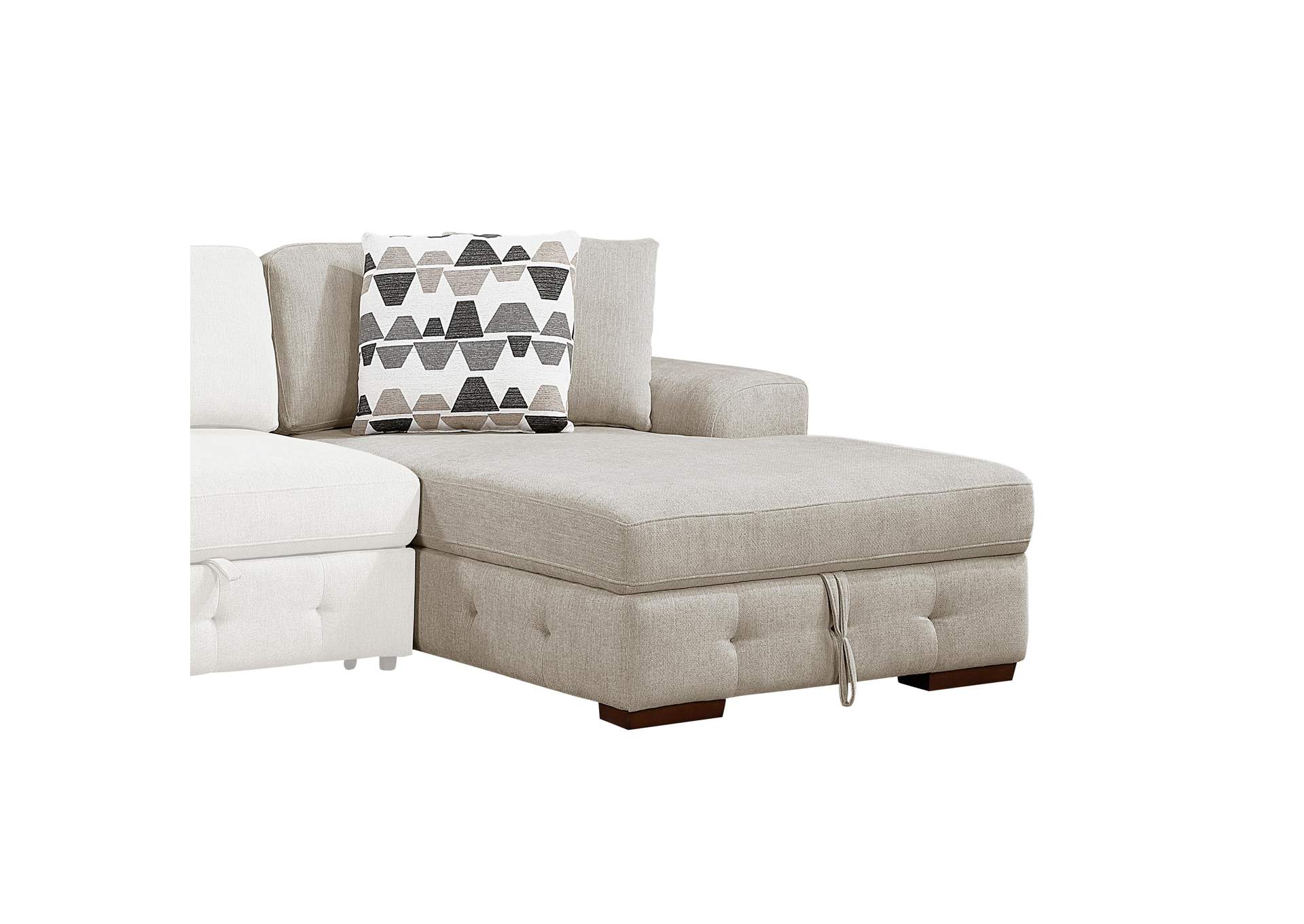 Raife 5-Piece Sectional with Right Chaise and Storage Ottoman image 10