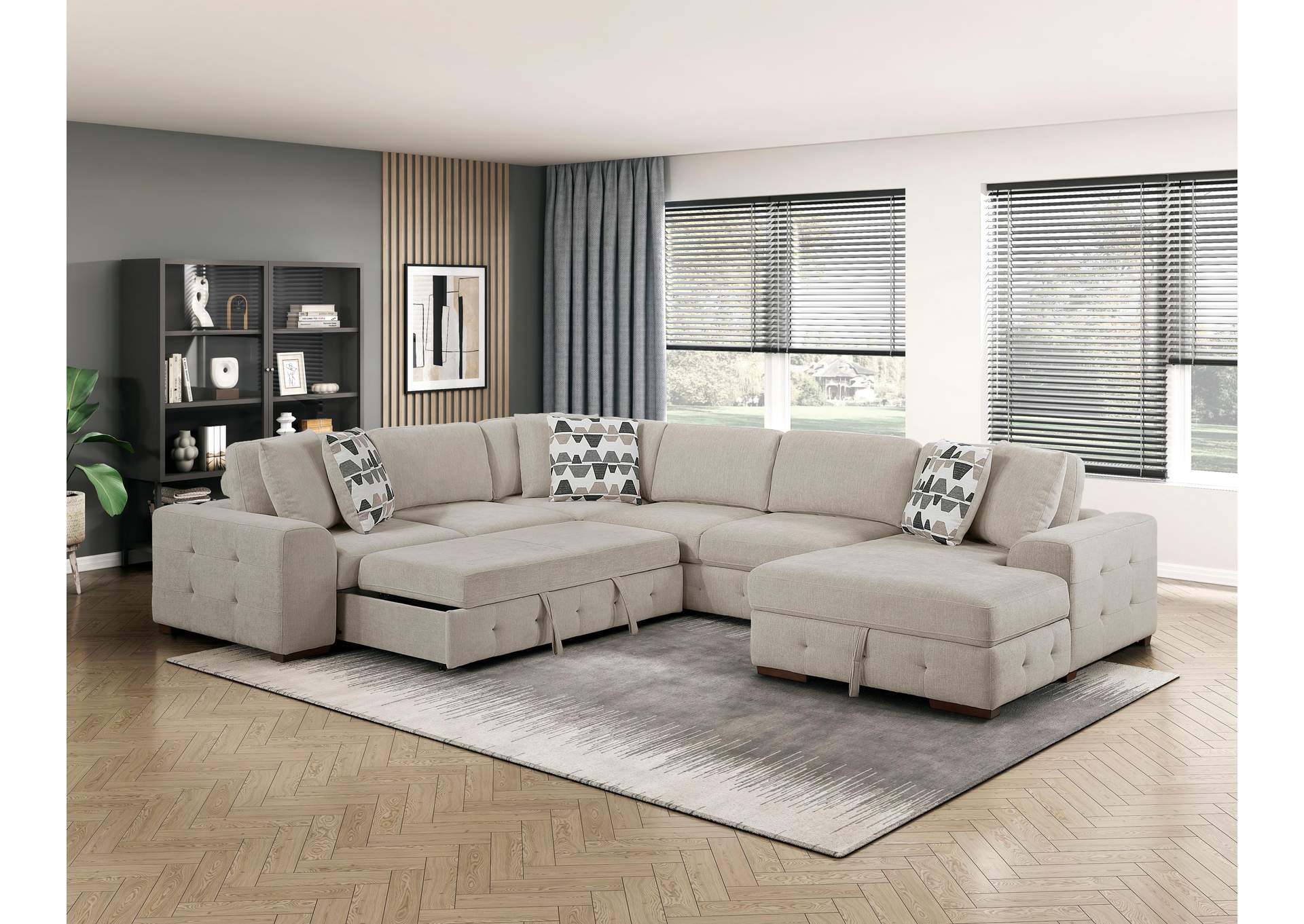 Raife 4-Piece Sectional with Right Chaise image 18