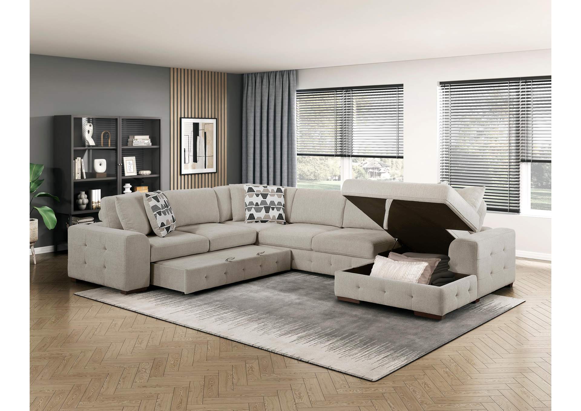 Raife 4-Piece Sectional with Right Chaise image 17