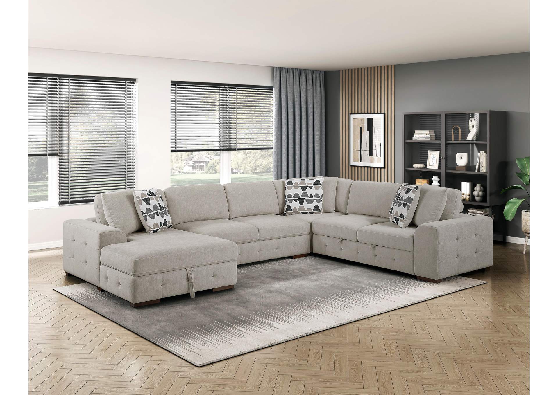 Raife 4-Piece Sectional with Left Chaise image 28
