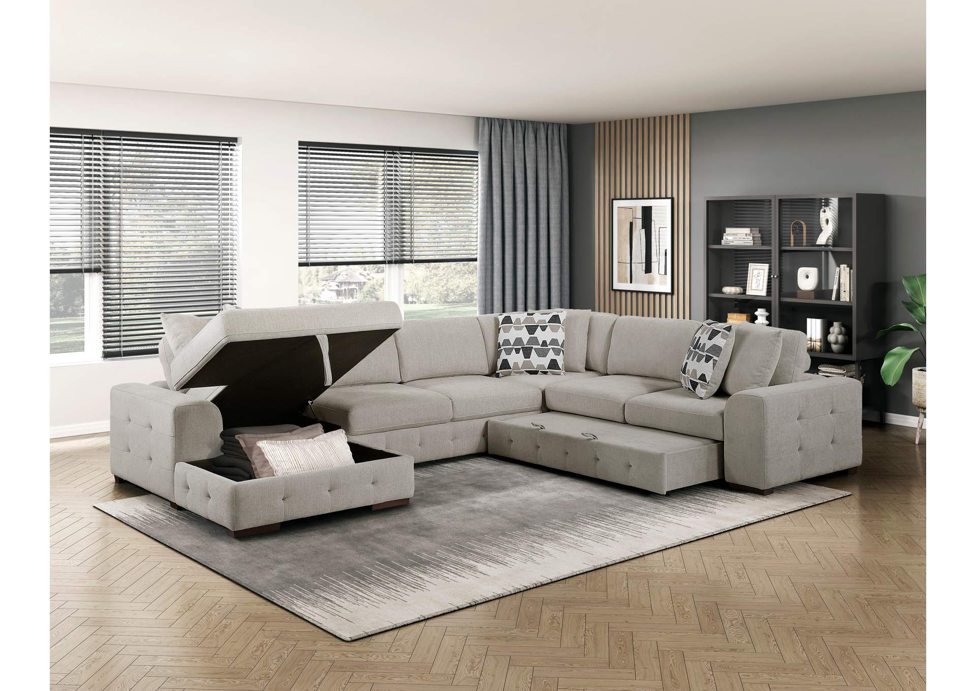 Raife 4-Piece Sectional with Left Chaise image 27