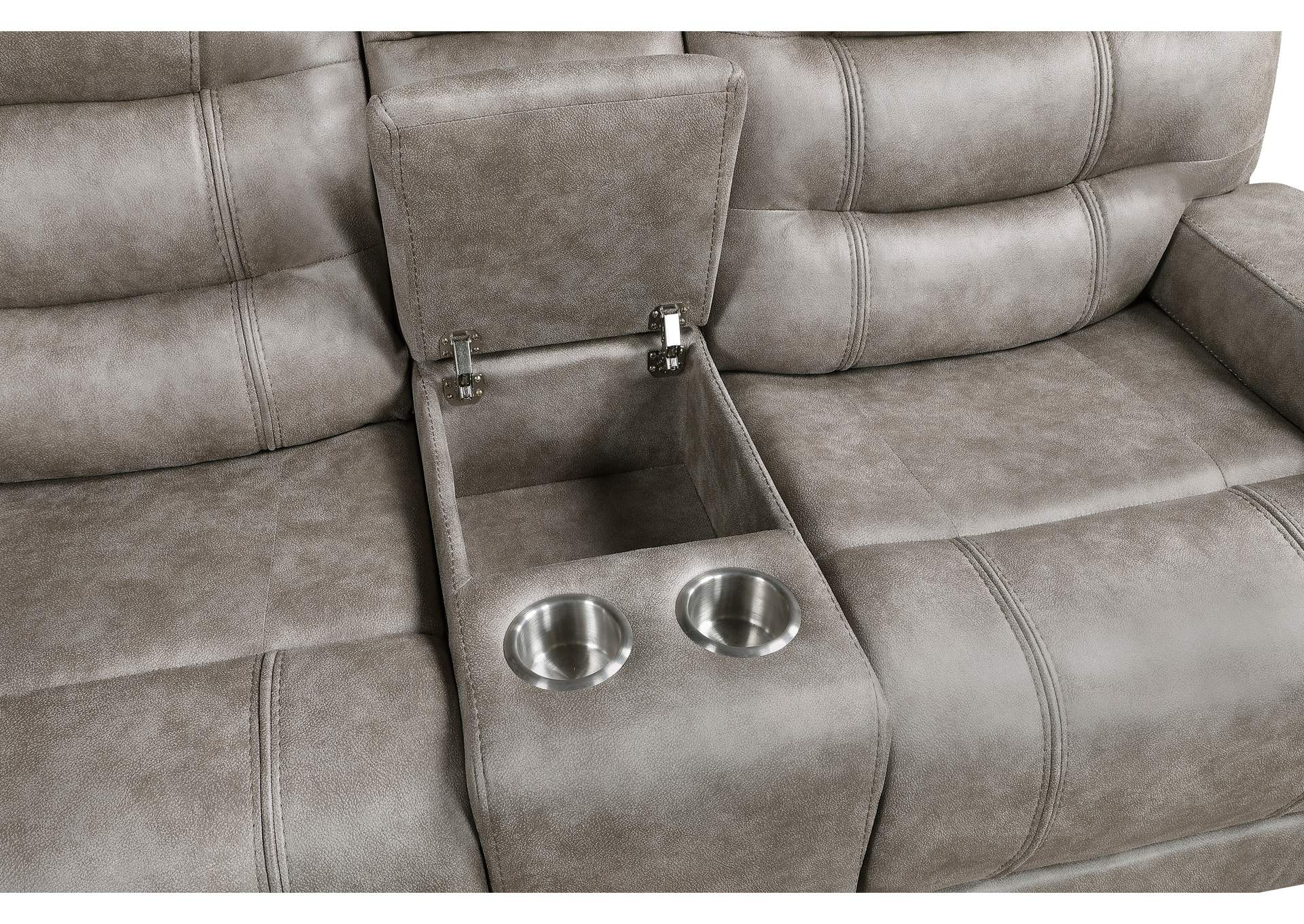 Oberon Double Reclining Love Seat with Center Console image 4