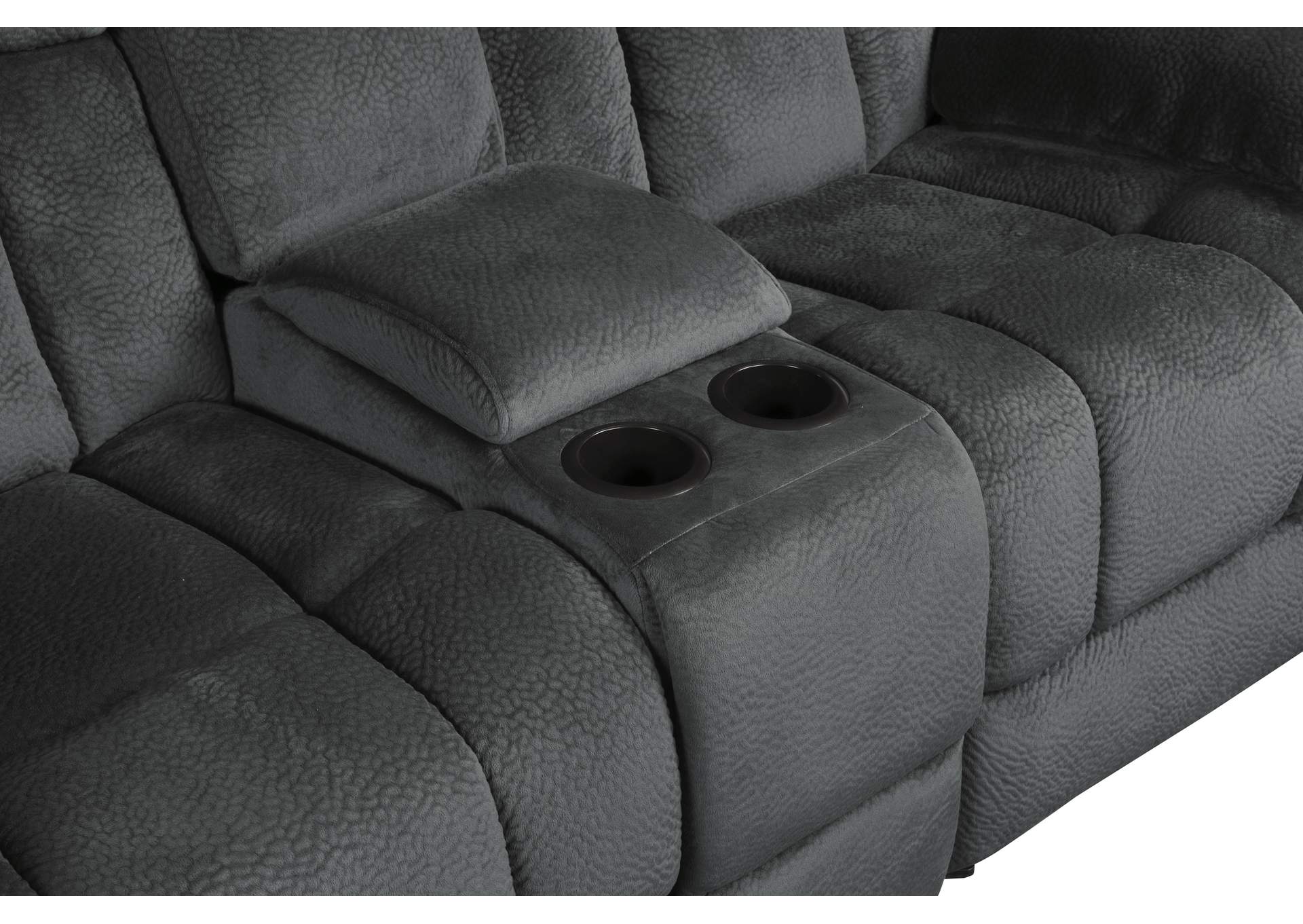 Double Glider Reclining Love Seat with Center Console image 1