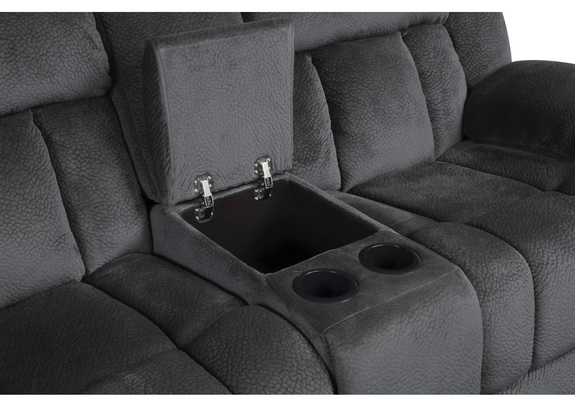 Double Glider Reclining Love Seat with Center Console image 3