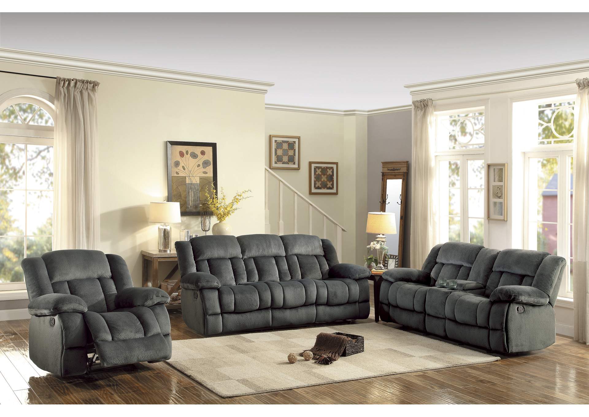Double Glider Reclining Love Seat with Center Console image 3
