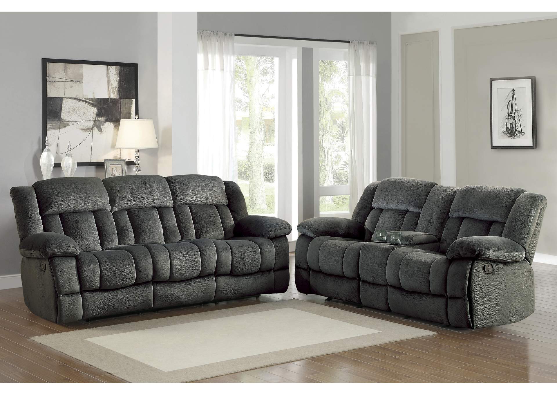 Double Glider Reclining Love Seat with Center Console image 5
