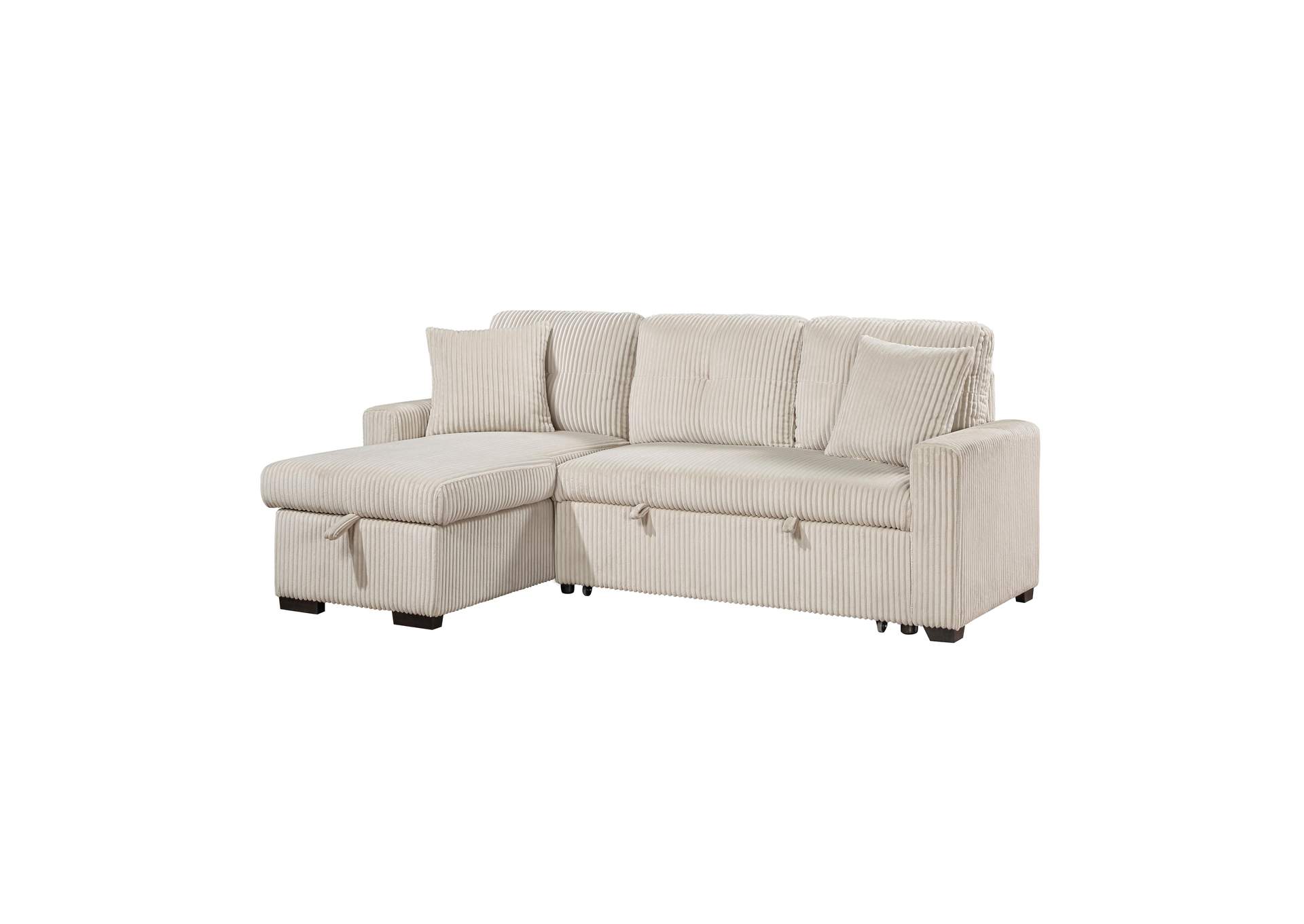 Rhett 3-Piece Reversible Sectional with Pull-out Bed and Hidden Storage image 17