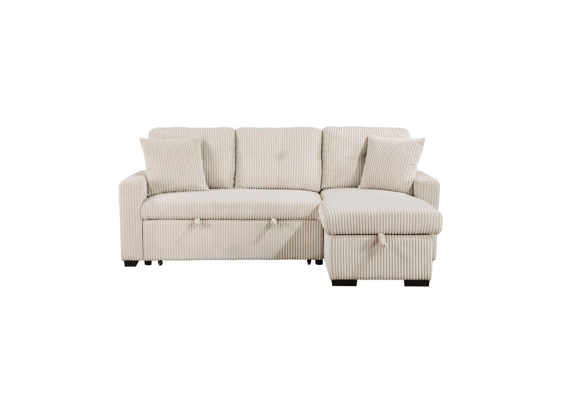 Rhett 3-Piece Reversible Sectional with Pull-out Bed and Hidden Storage image 1