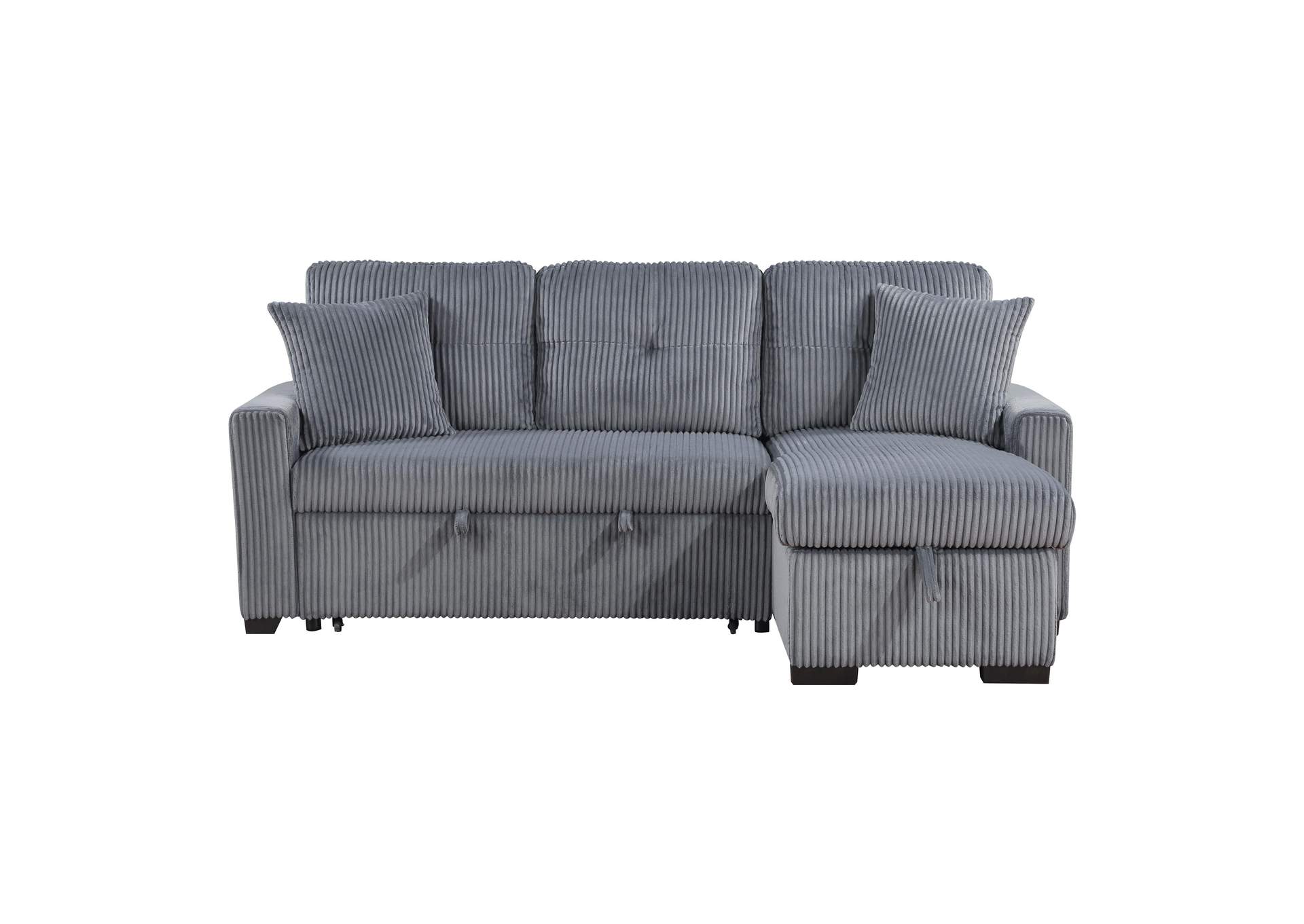 Rhett 3-Piece Reversible Sectional with Pull-out Bed and Hidden Storage image 1