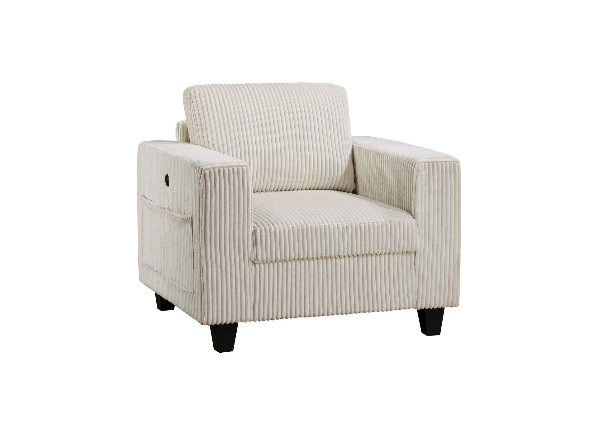 Chair with Storage Pouches and Charging Ports image 3