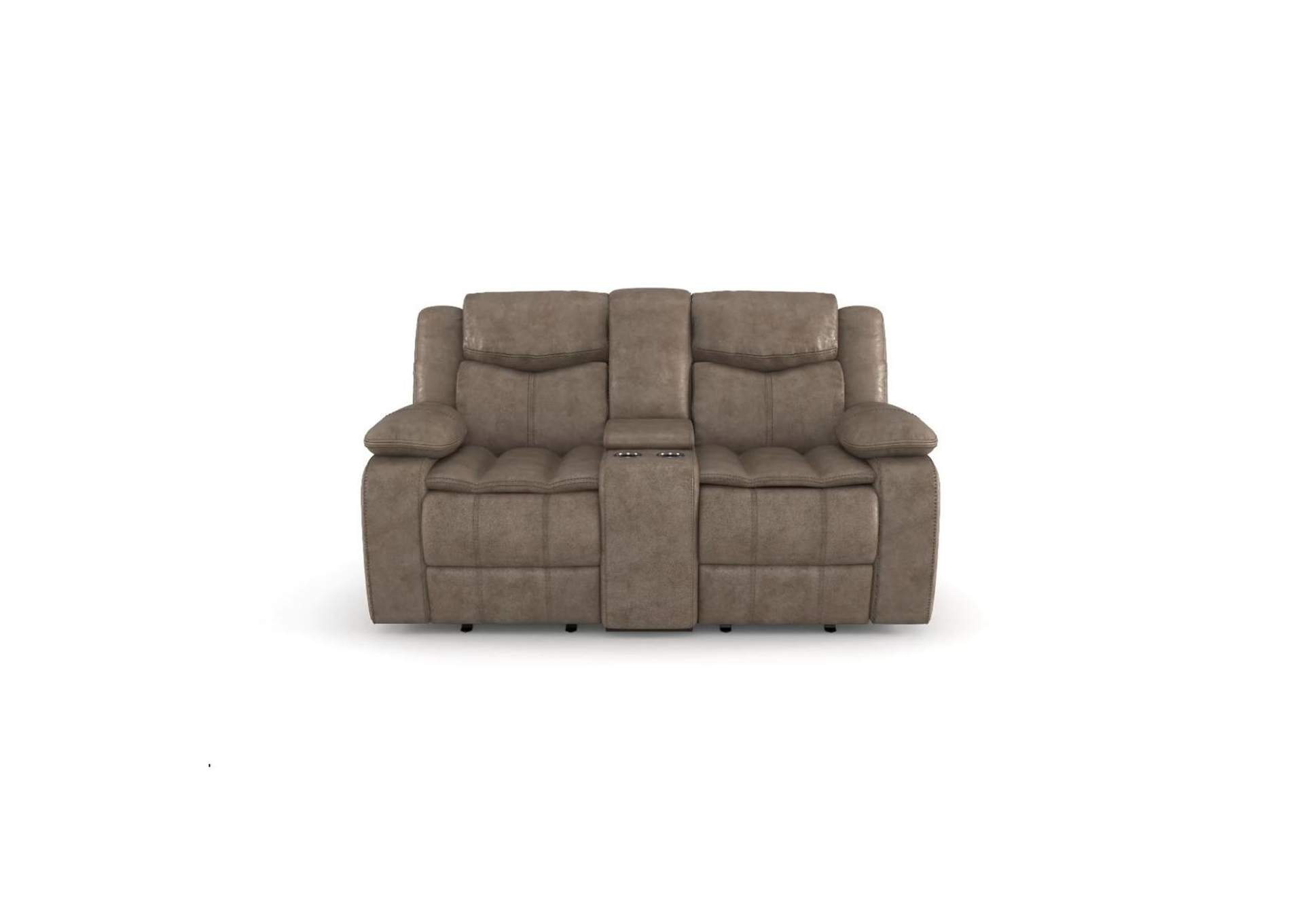 Bastrop Double Glider Reclining Love Seat with Center Console image 8