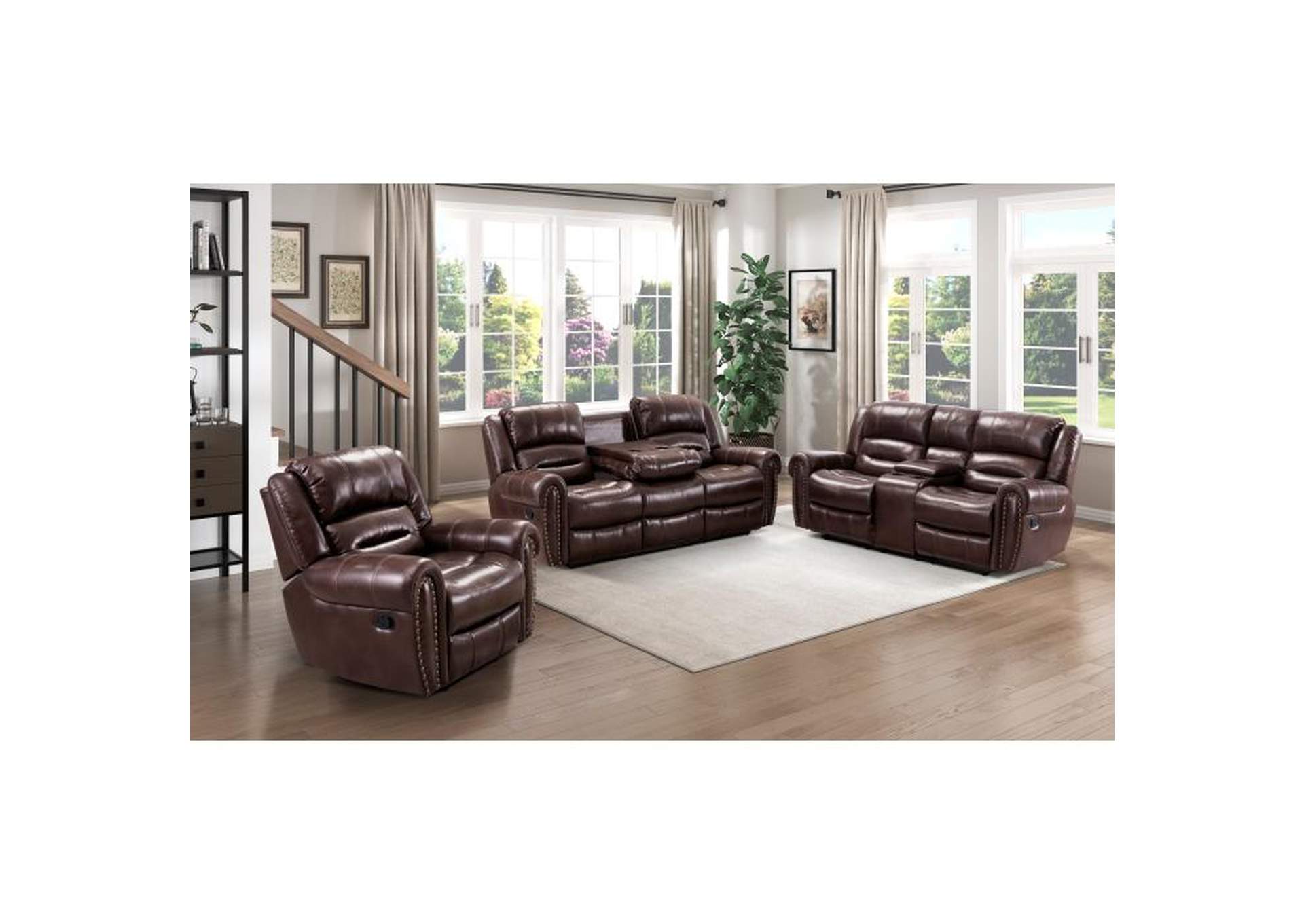 Hill Double Glider Reclining Love Seat With Center Console image 7