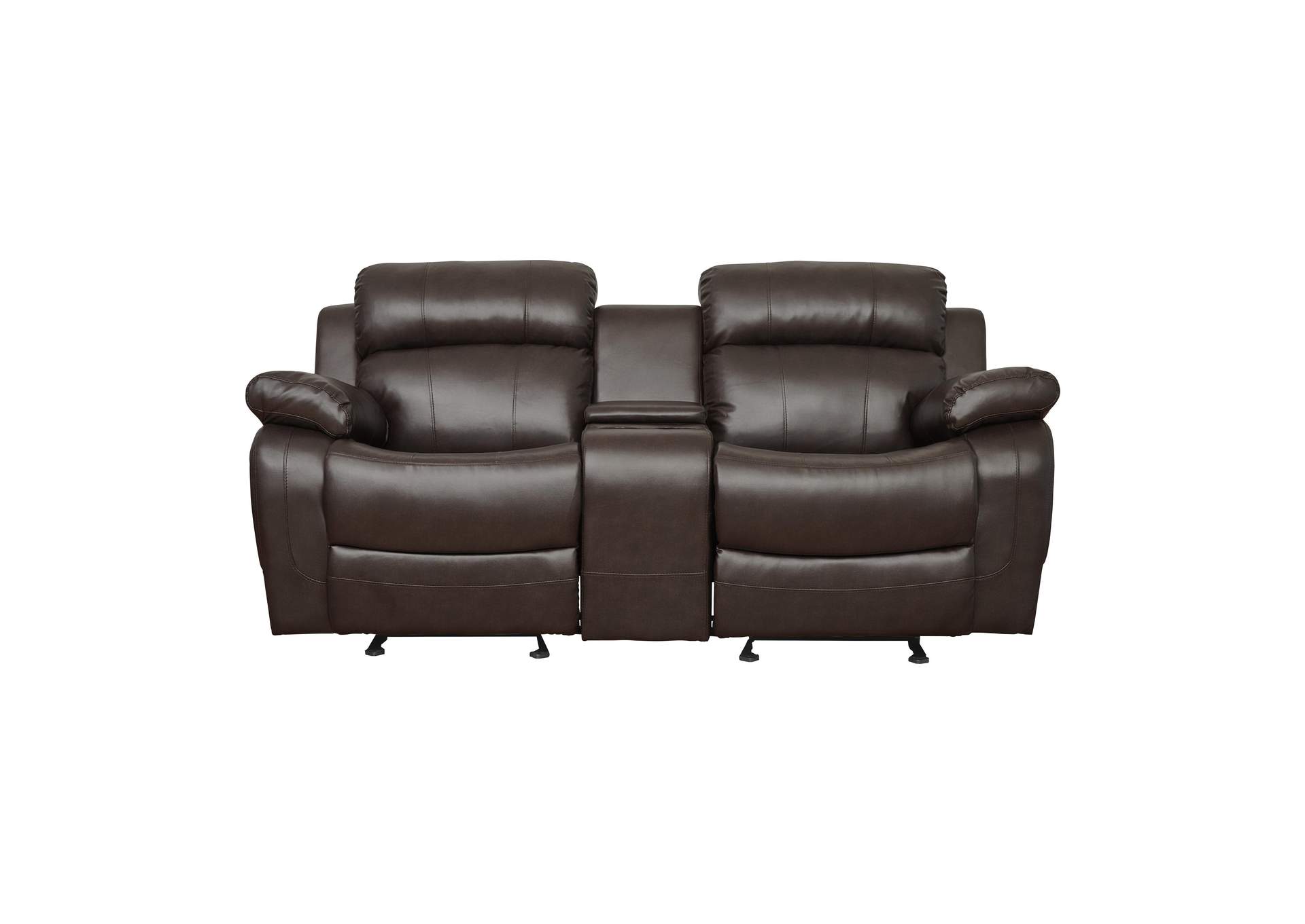 Marille Double Glider Reclining Love Seat with Center Console image 1