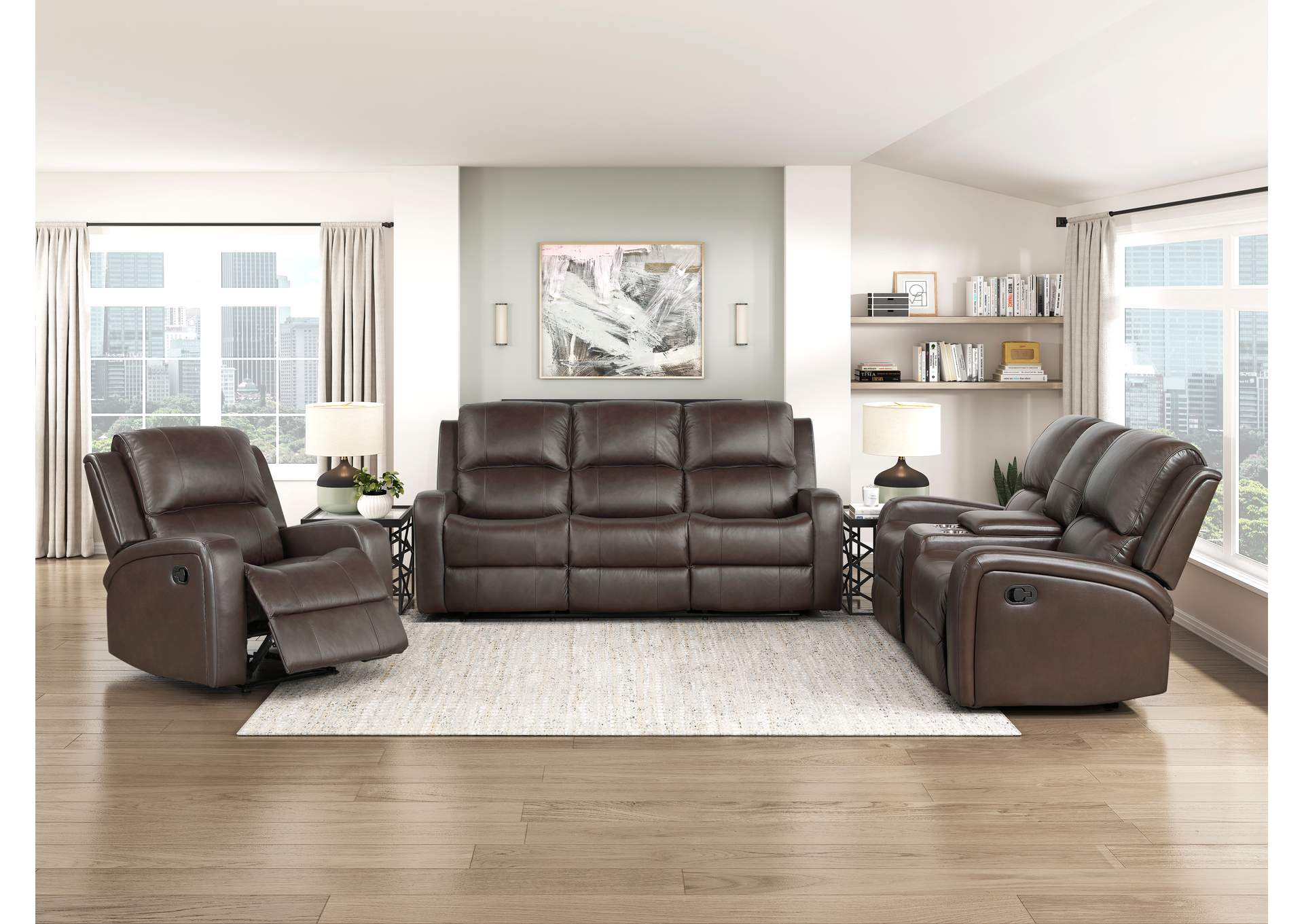 Double Reclining Love Seat with Center Console image 3