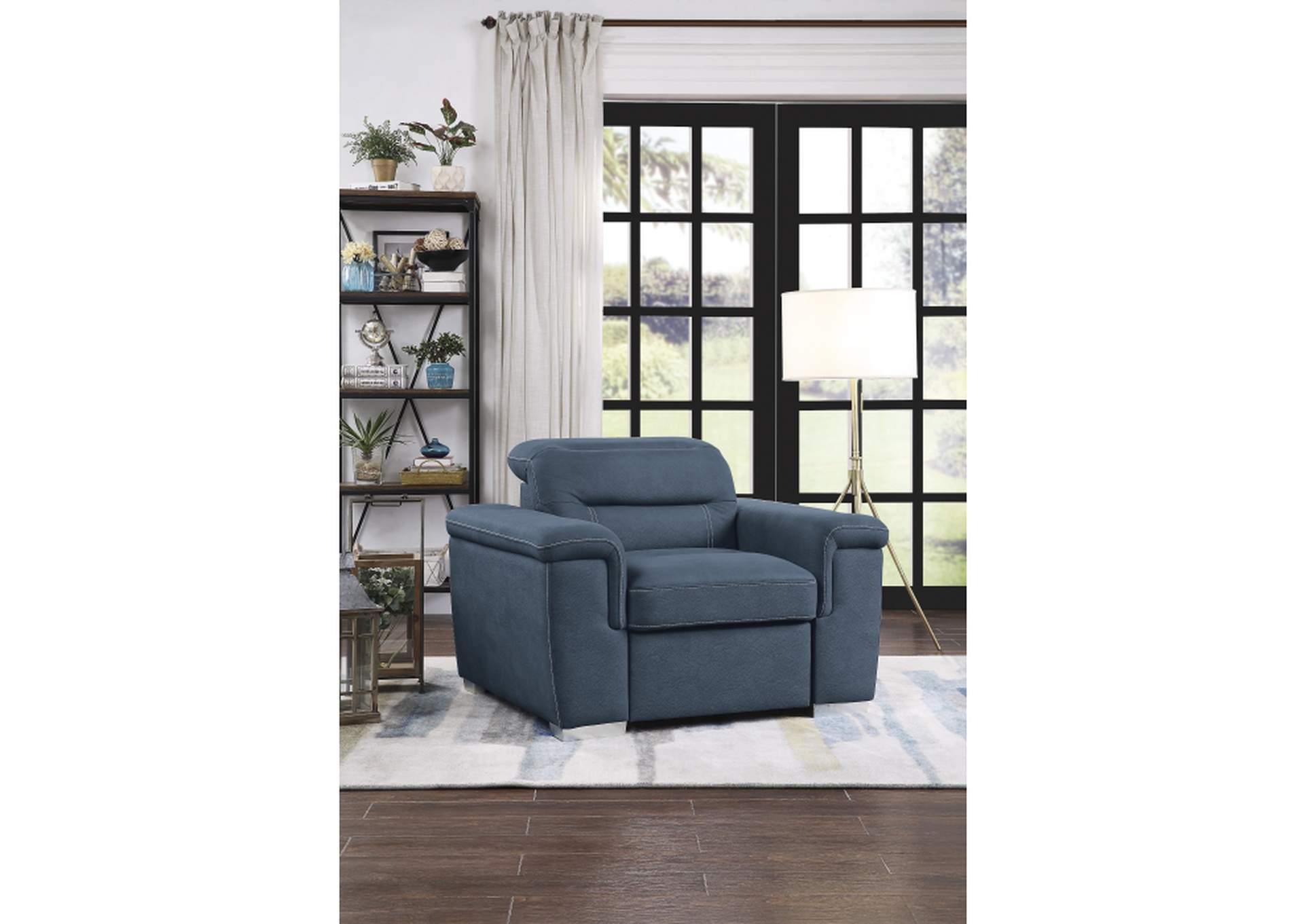 Alfio Chair with Pull-out Ottoman image 4