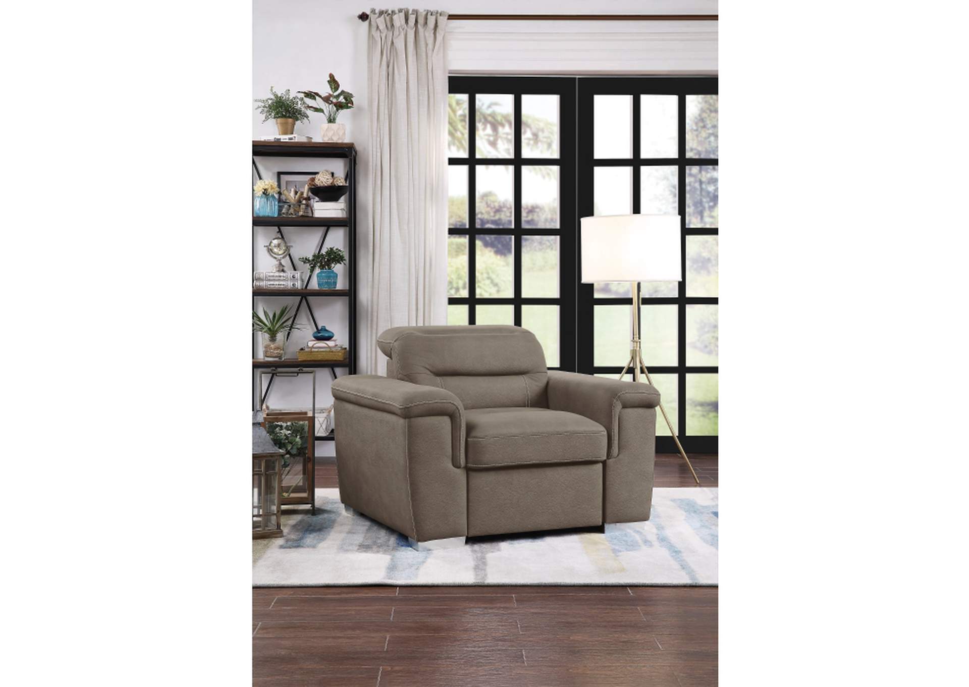 Alfio Chair with Pull-out Ottoman image 3
